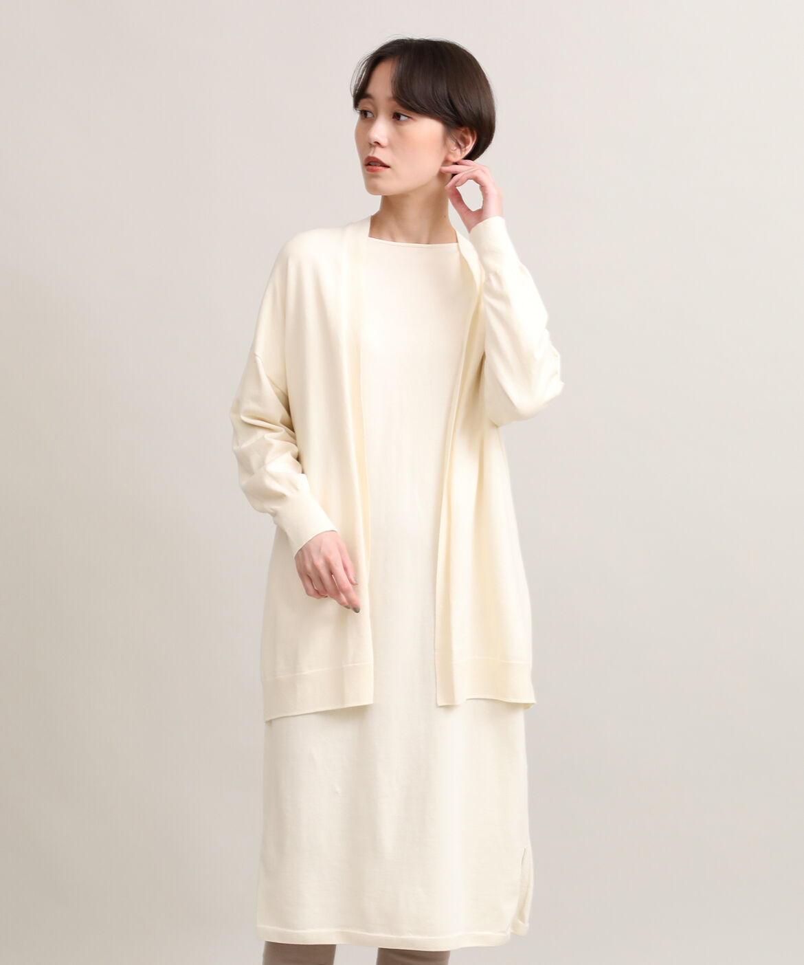 I.T.'S international「着流しロングカーディガン《オーガニックコットン》」|カーディガン|