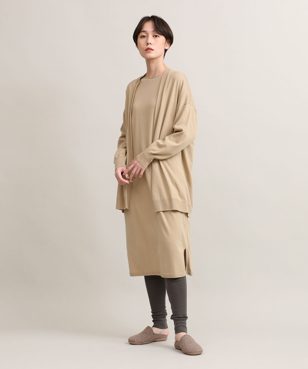 I.T.'S international「着流しロングカーディガン《オーガニックコットン》」|カーディガン|