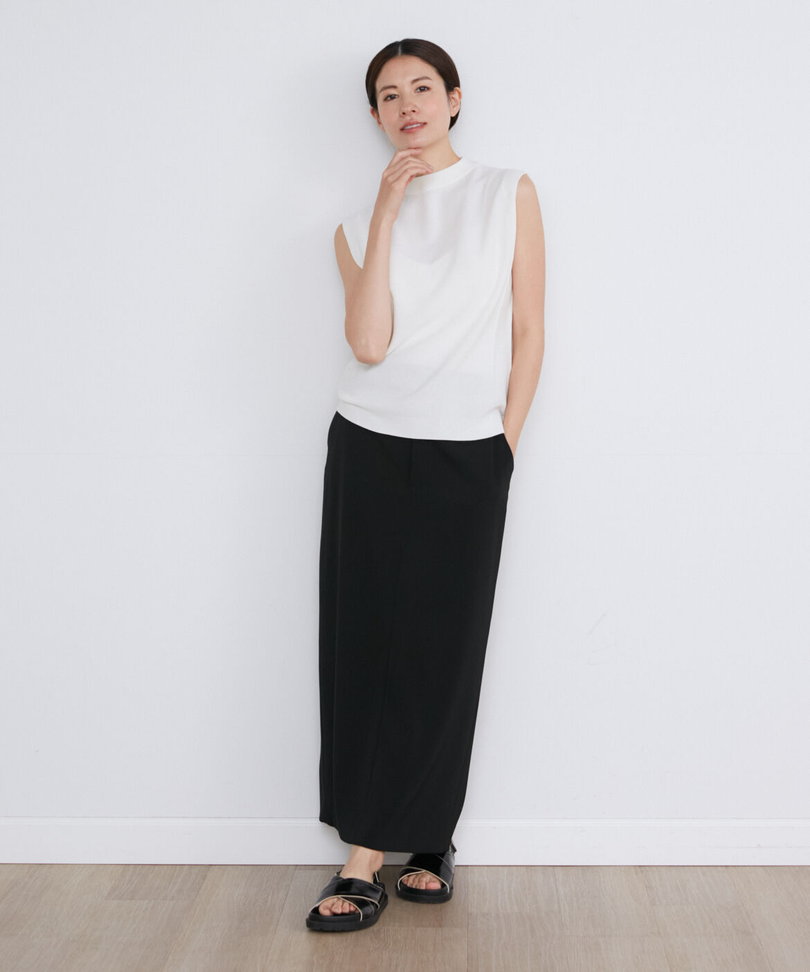 INED「ショルダータックノースリーブニット《Cuoo》」|ニット・セーター|