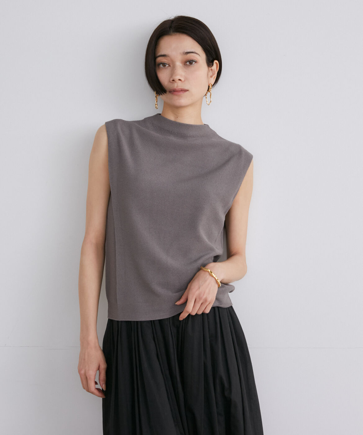 INED「ショルダータックノースリーブニット《Cuoo》」|ニット・セーター|