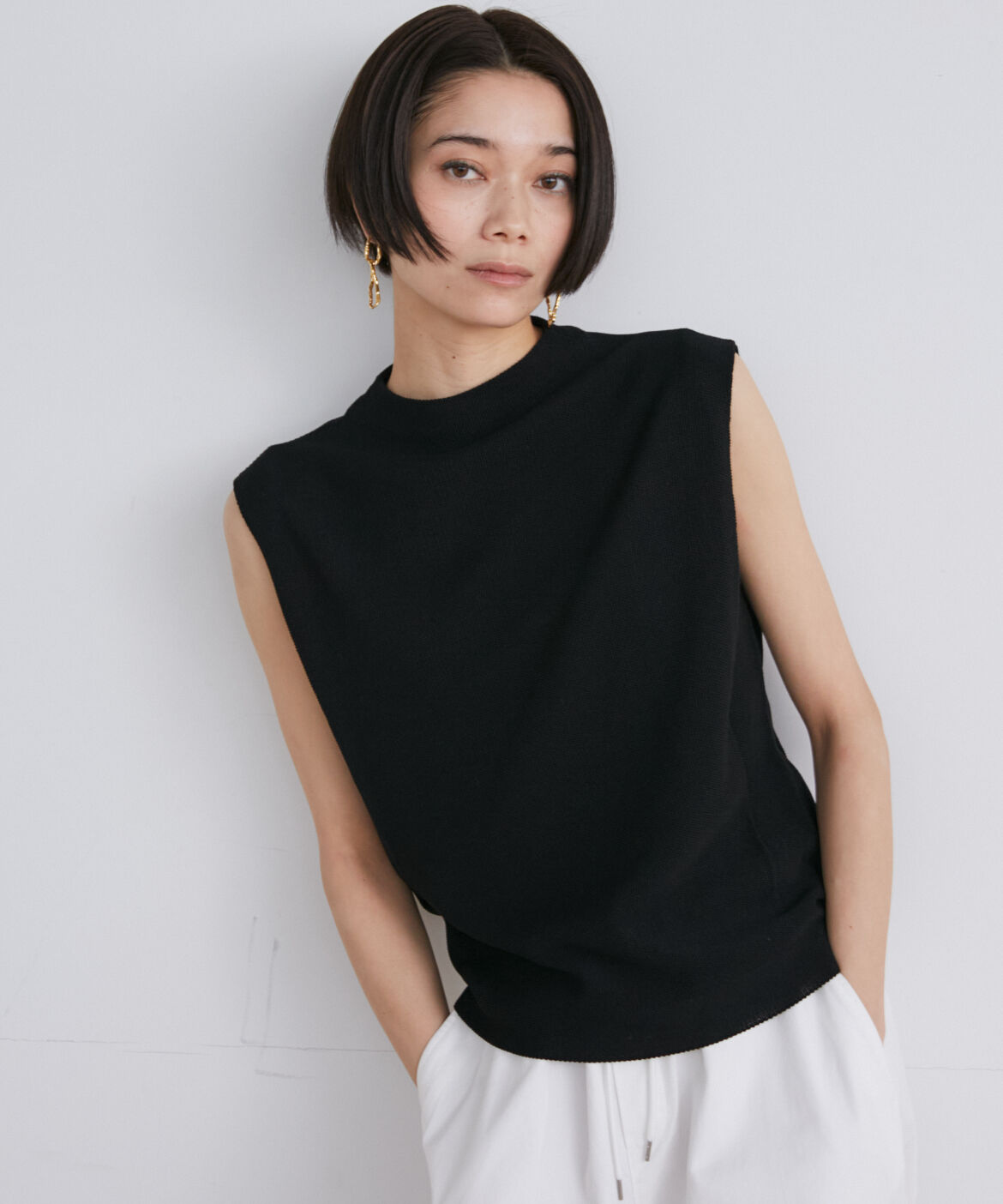 INED「ショルダータックノースリーブニット《Cuoo》」|ニット・セーター|