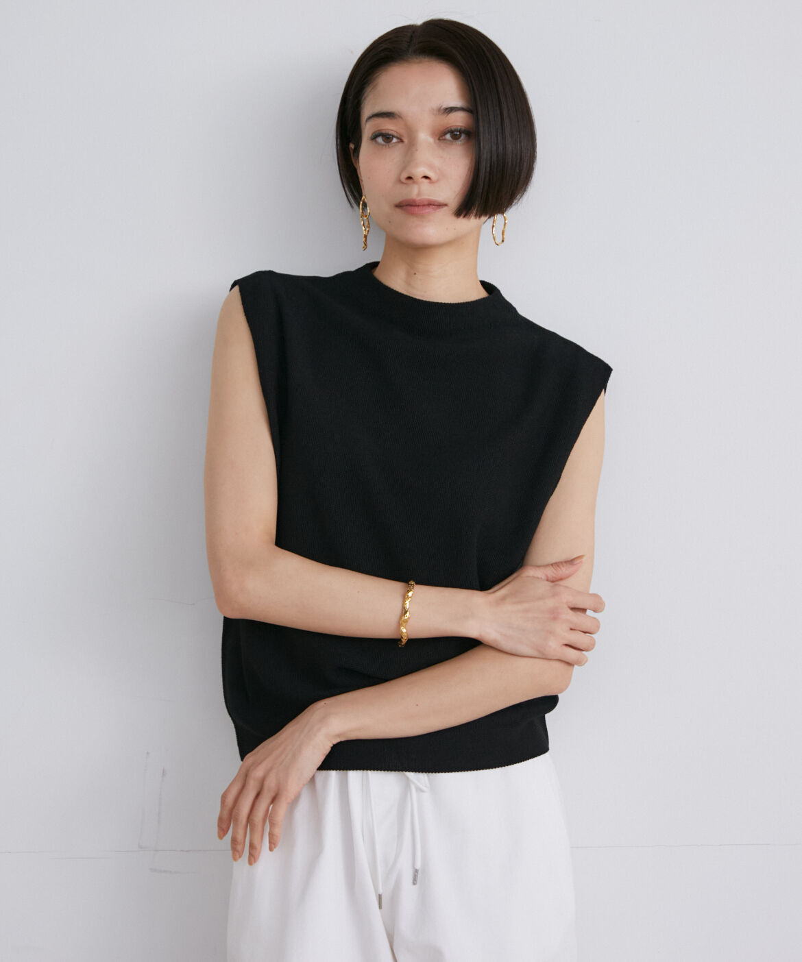 INED「ショルダータックノースリーブニット《Cuoo》」|ニット・セーター|