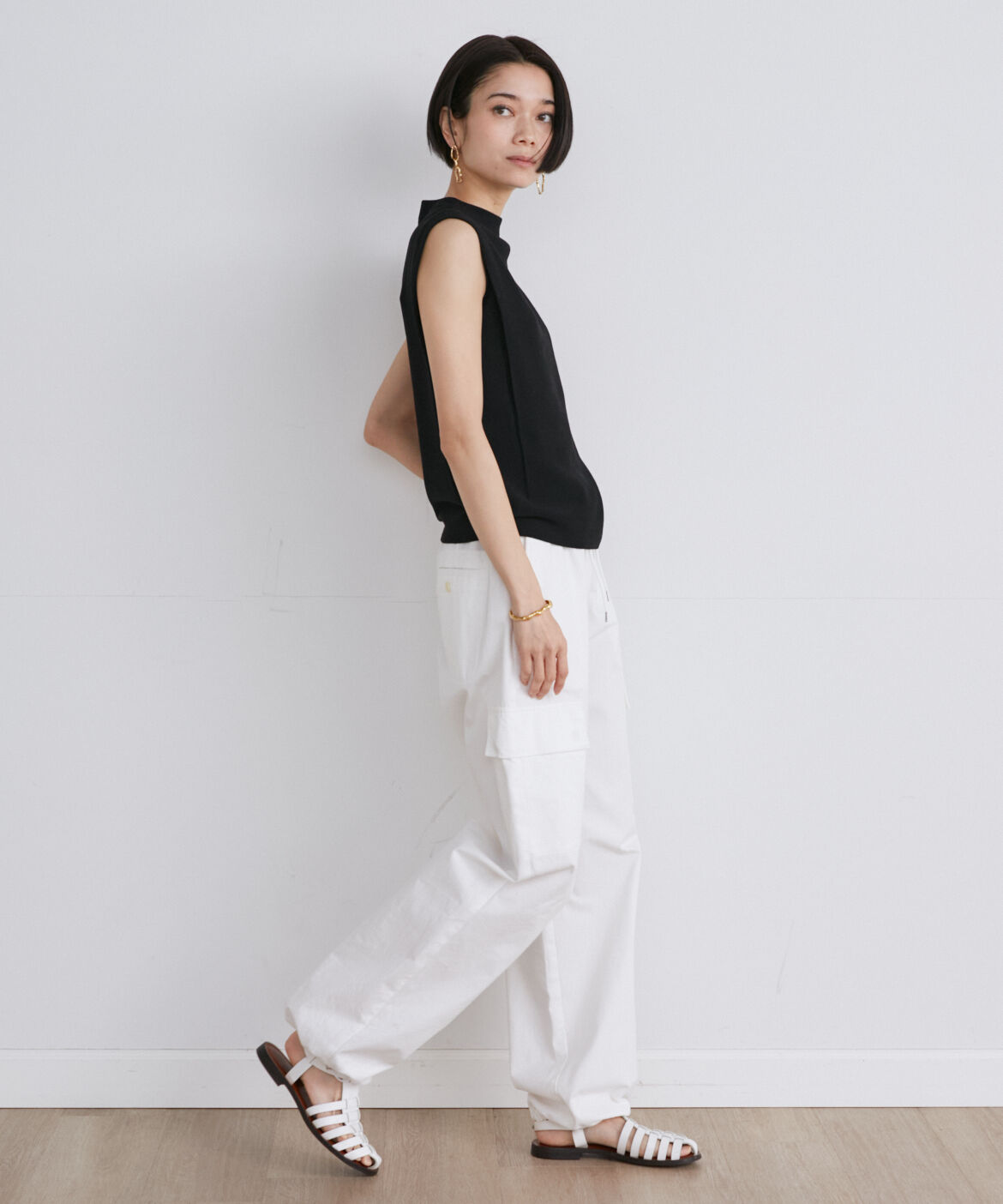 INED「ショルダータックノースリーブニット《Cuoo》」|ニット・セーター|