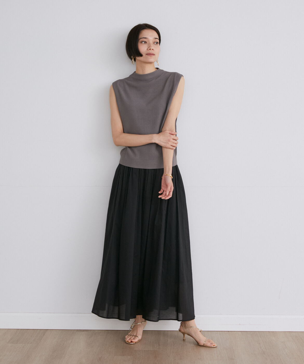 INED「ショルダータックノースリーブニット《Cuoo》」|ニット・セーター|