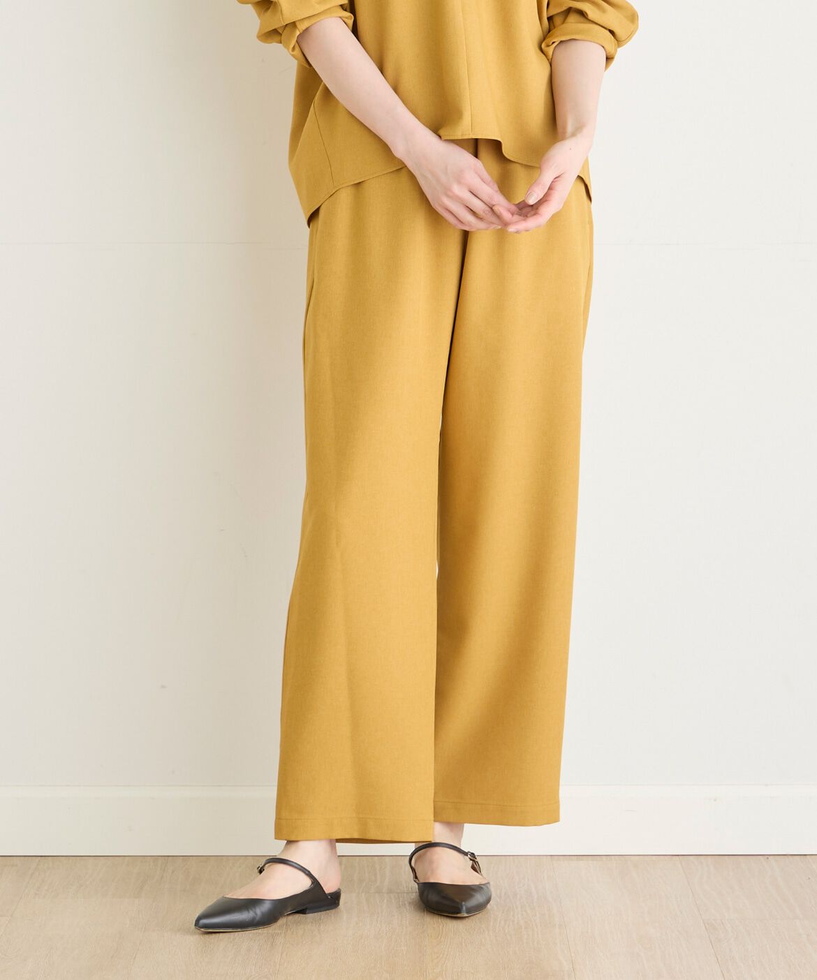 7-IDconcept.「《大きいサイズ》メランジツイルイージーパンツ」|その他|カラシ2