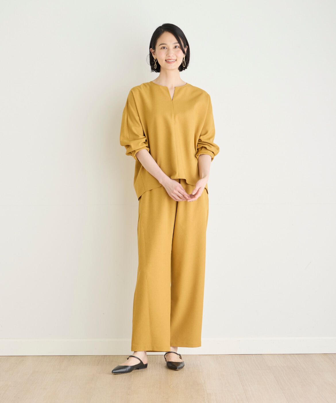 7-IDconcept.「《大きいサイズ》メランジツイルイージーパンツ」|その他|