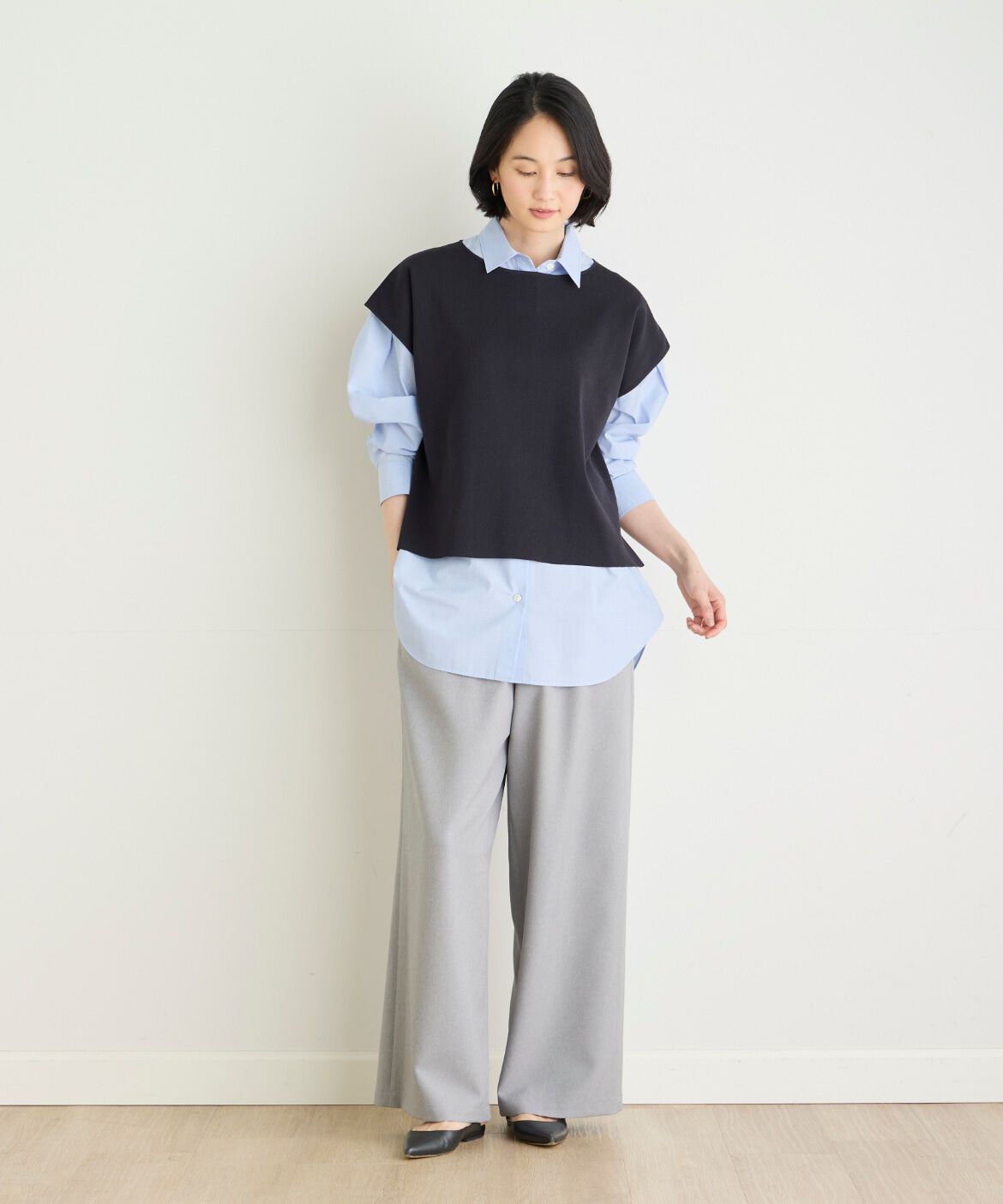 7-IDconcept.「《大きいサイズ》メランジツイルイージーパンツ」|その他|