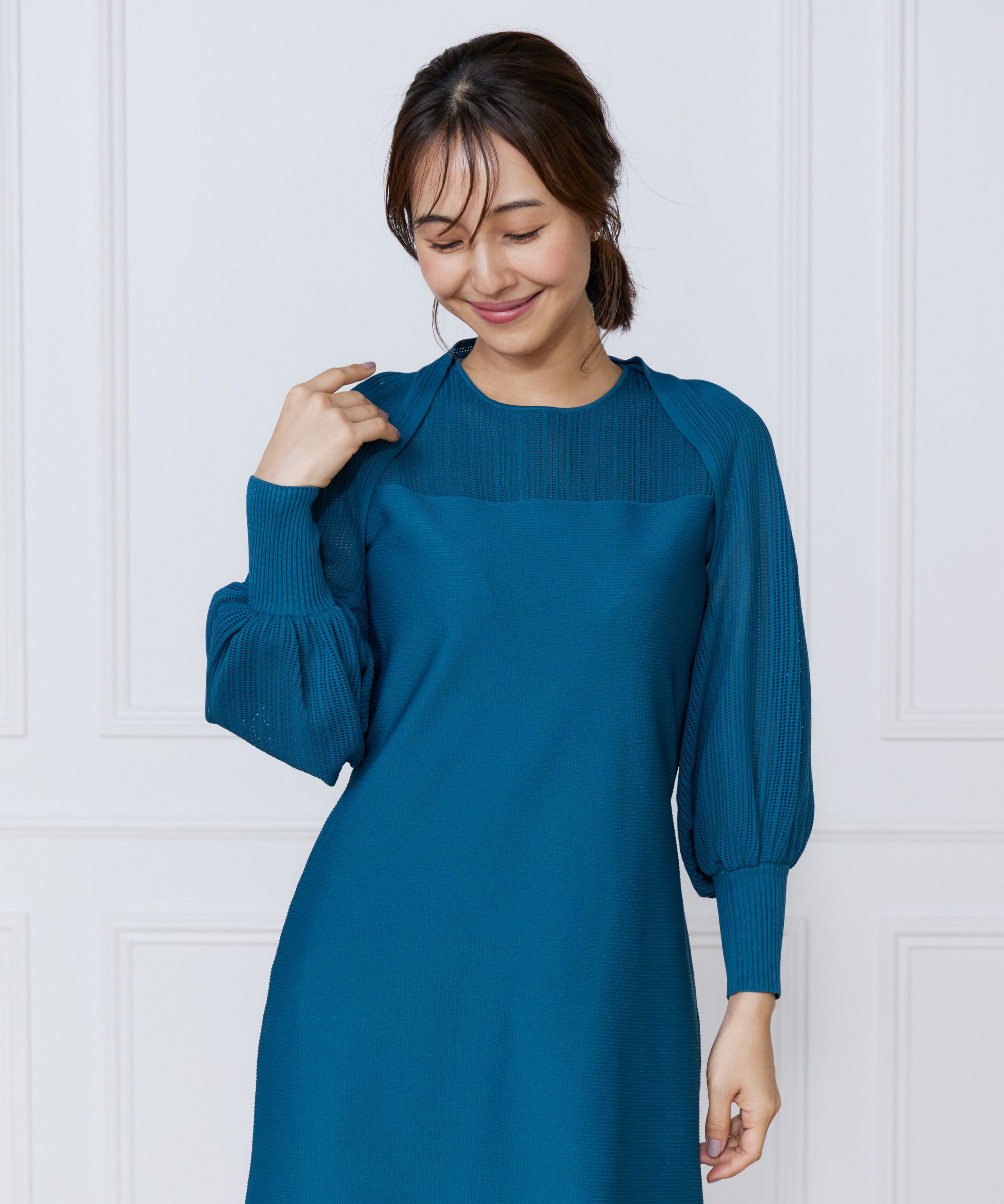 ef-de Black「ハートアイレットニットボレロ」|カーディガン|キミドリ1