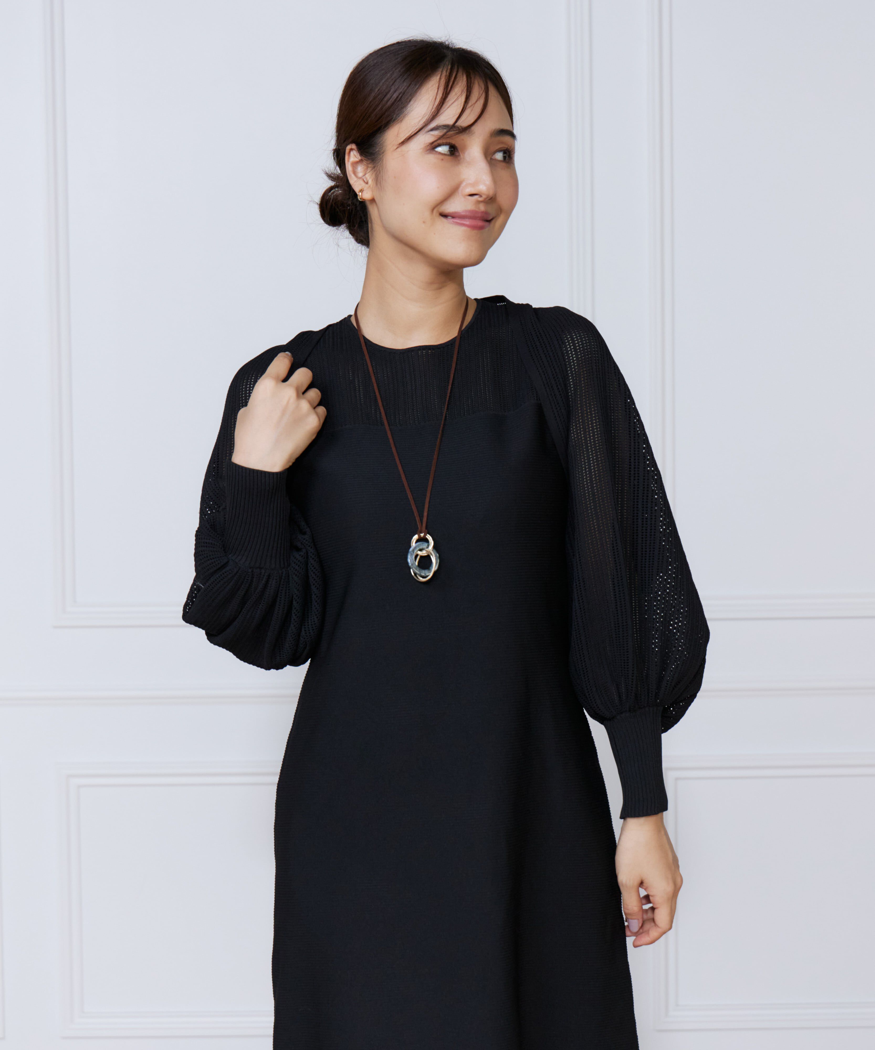 ef-de Black「ハートアイレットニットボレロ」|カーディガン|