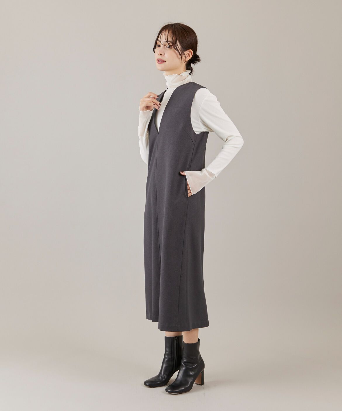 DAY by DAY it&rsquo;s international「カーブカラーワンピース《ウーリッシュフラノライト》」|ワンピース|