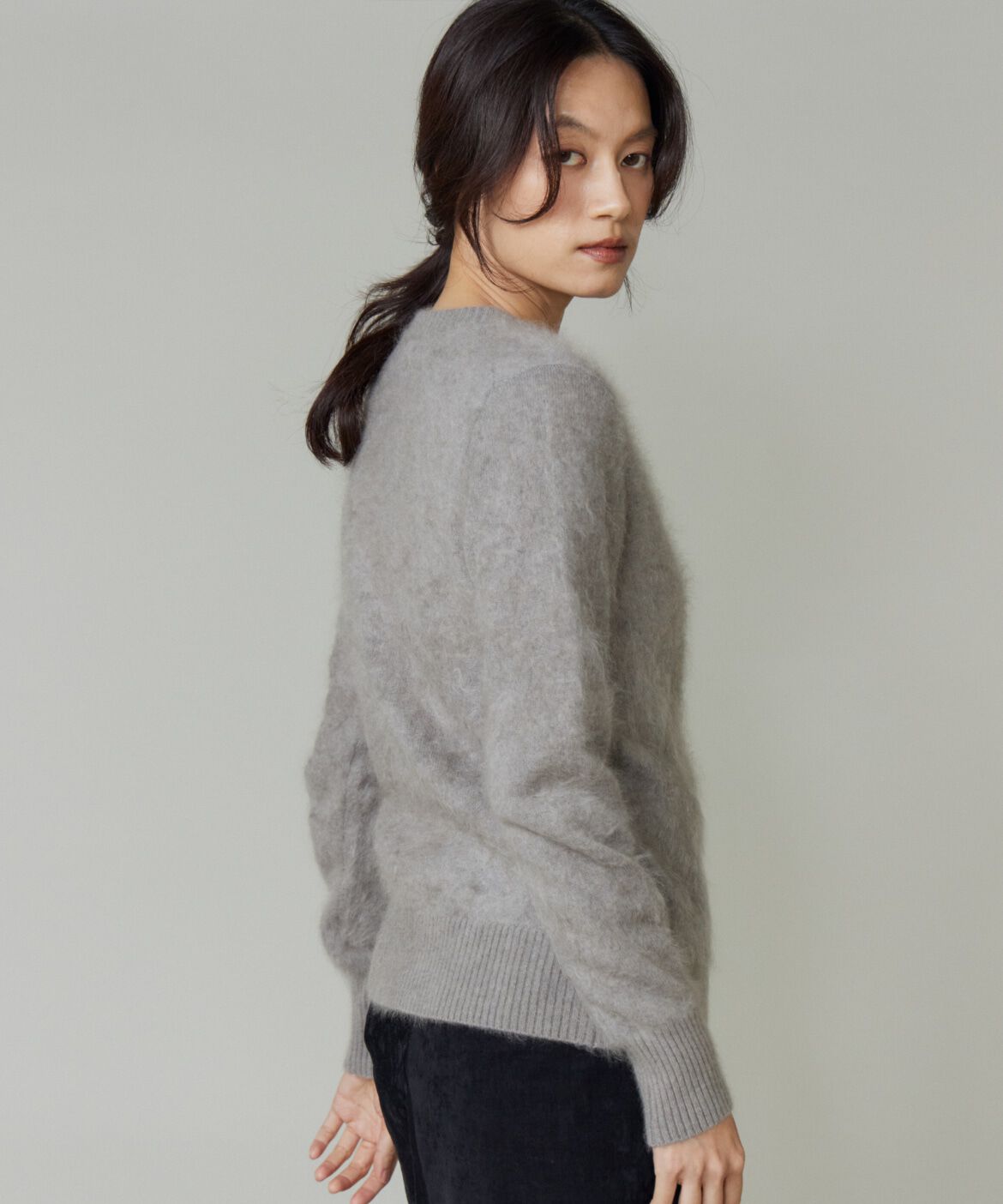 la veille by SUPERIOR CLOSET「カシミヤアシンメトリーカーディガン」|カーディガン|