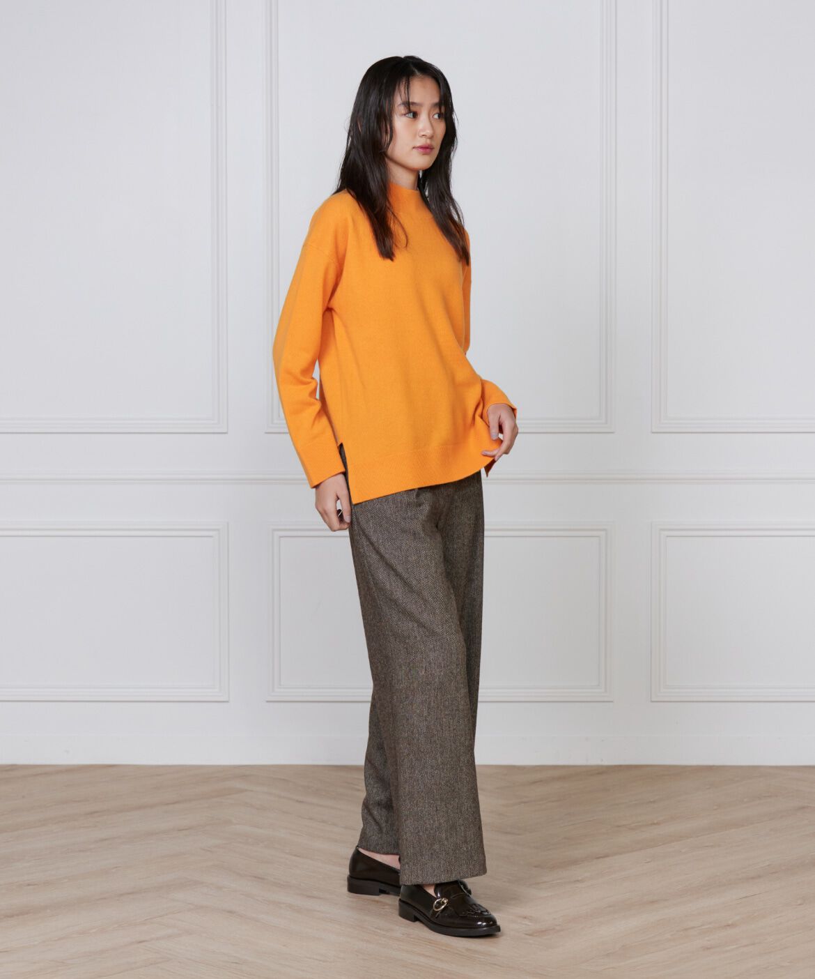 DAY by DAY it&rsquo;s international「メランジツイルワンタックストレートパンツ」|スラックス|