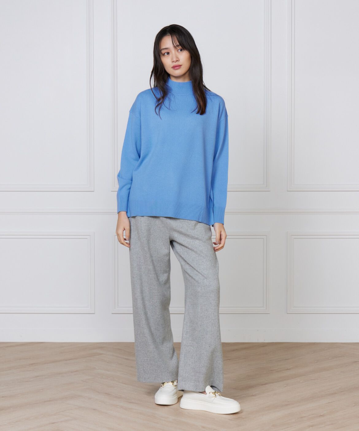 DAY by DAY it&rsquo;s international「メランジツイルワンタックストレートパンツ」|スラックス|