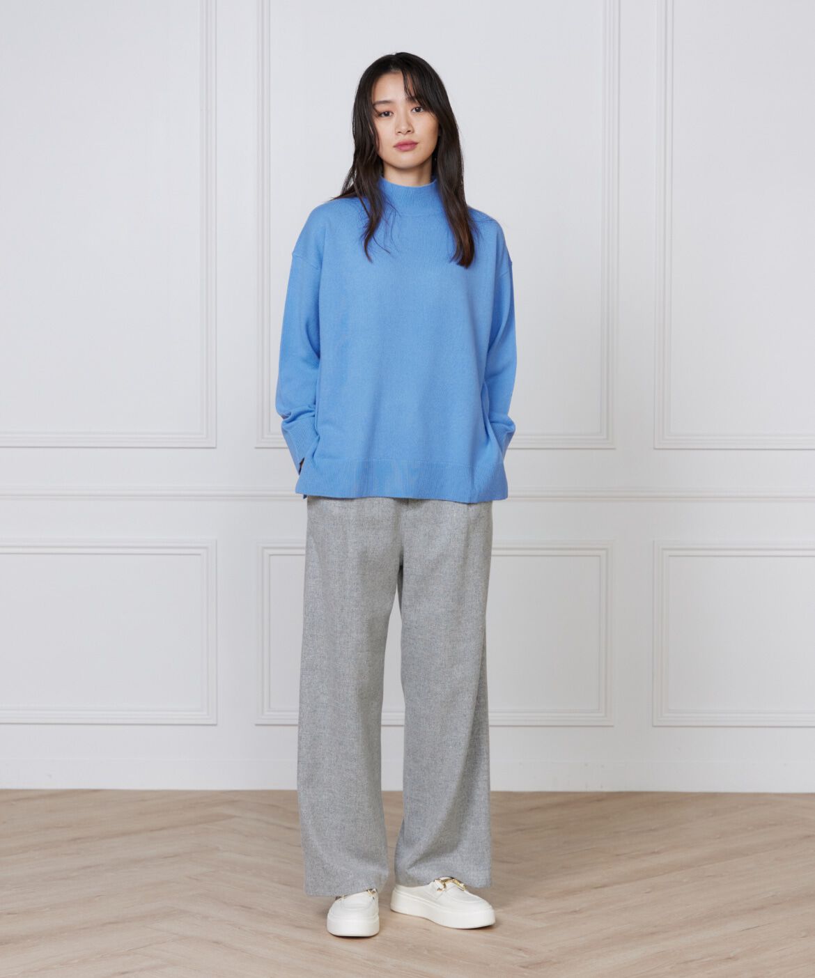 DAY by DAY it&rsquo;s international「メランジツイルワンタックストレートパンツ」|スラックス|