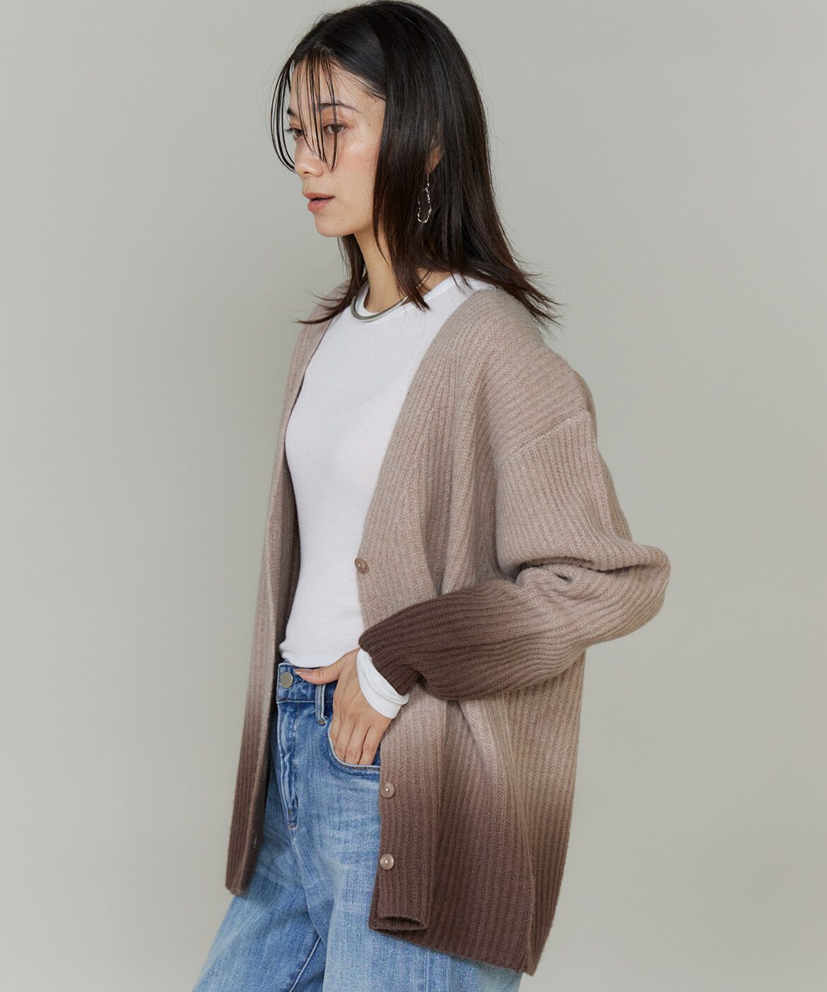 INED「グラデーションカーディガン《YVON》」|カーディガン|
