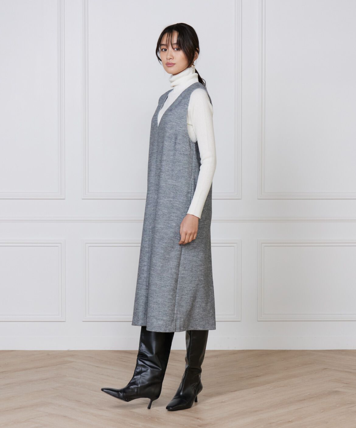 7-IDconcept.「《大きいサイズ》ジャンパースカート」|ワンピース|