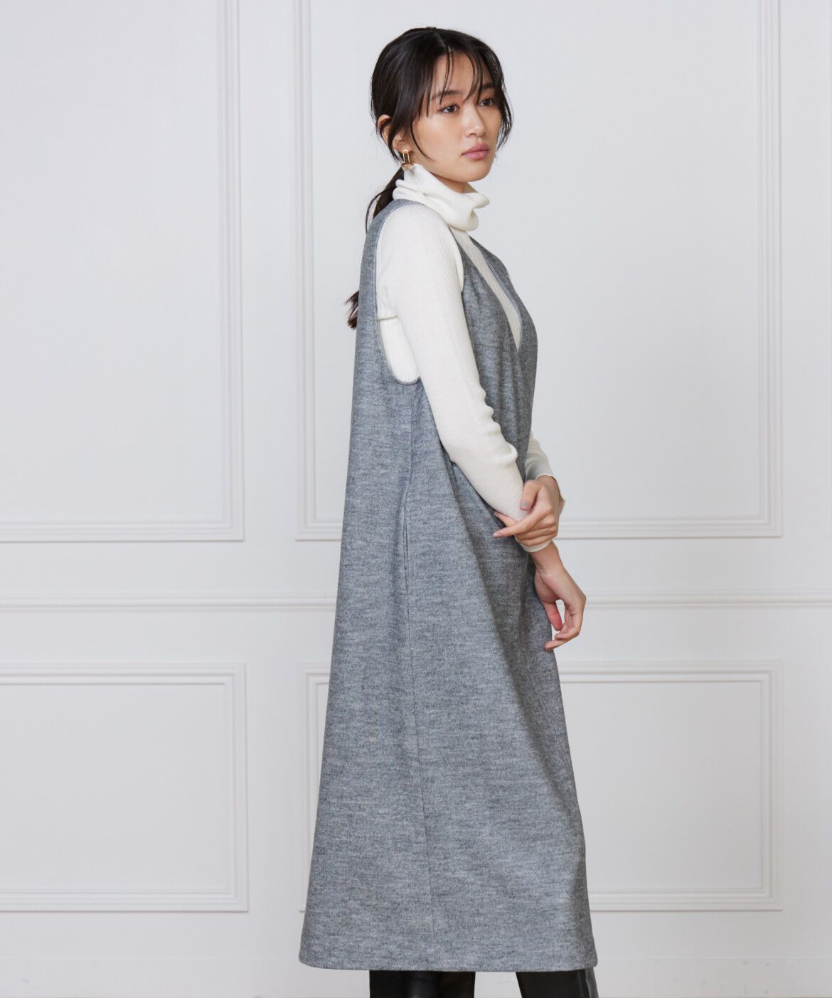 7-IDconcept.「《大きいサイズ》ジャンパースカート」|ワンピース|