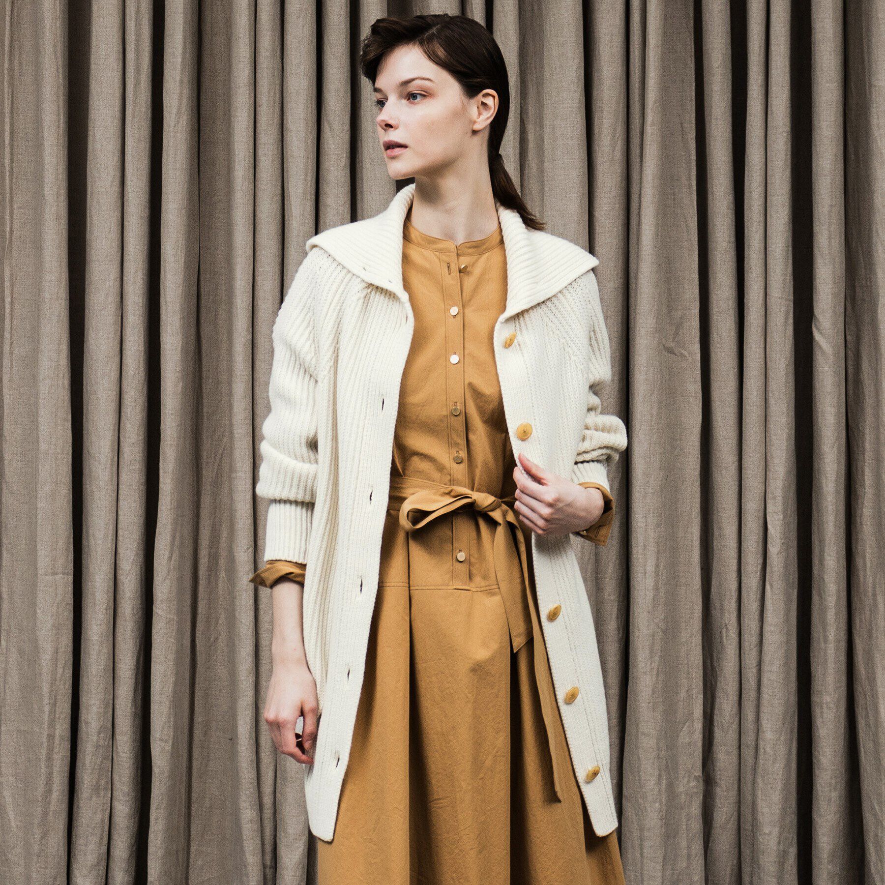 UNTITLED「ウールカシミヤニットカーディガン」|カーディガン|オフホワイト(003