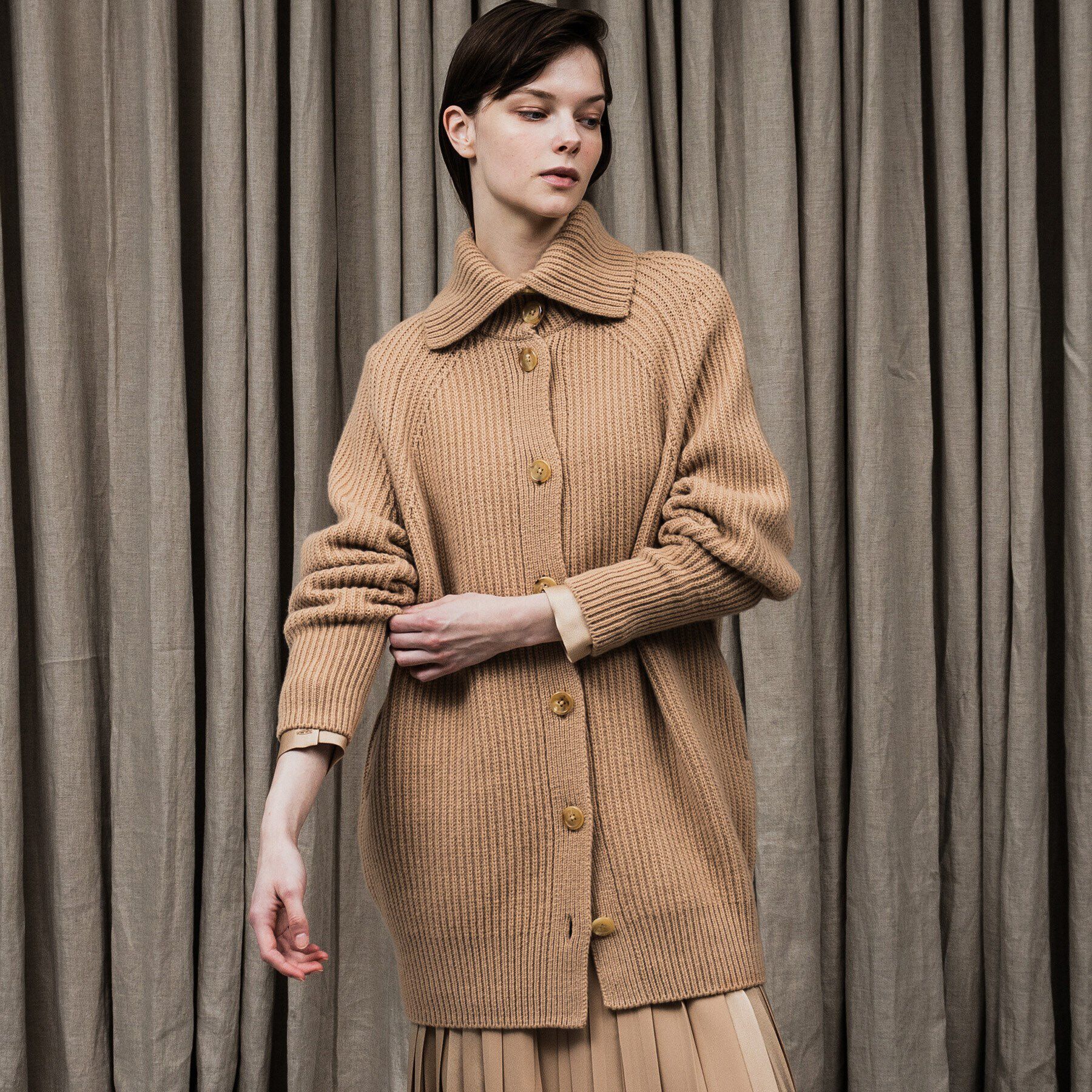 UNTITLED「ウールカシミヤニットカーディガン」|カーディガン|