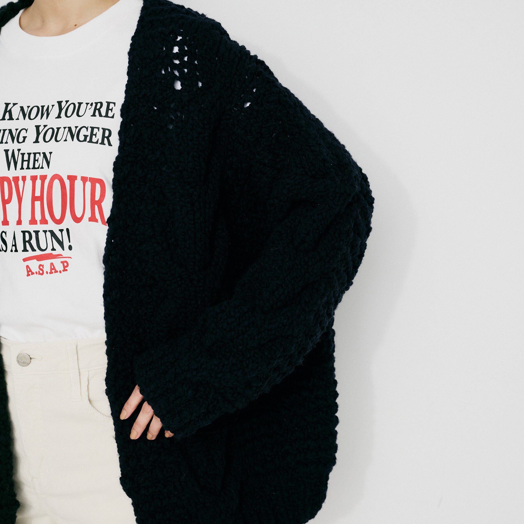 UNTITLED「【IRONING】ケーブルラフカーデ」|カーディガン|