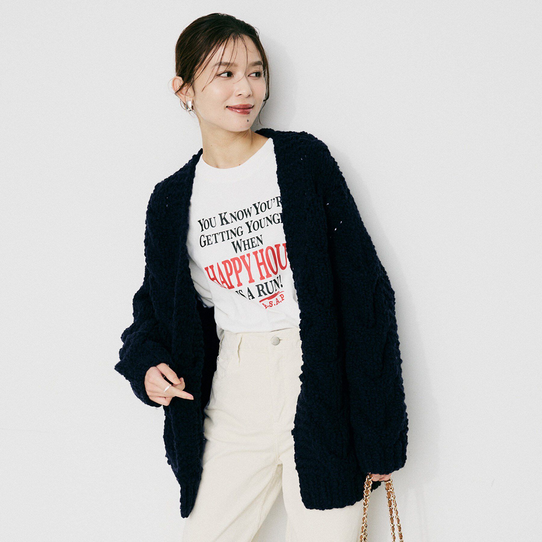 UNTITLED「【IRONING】ケーブルラフカーデ」|カーディガン|