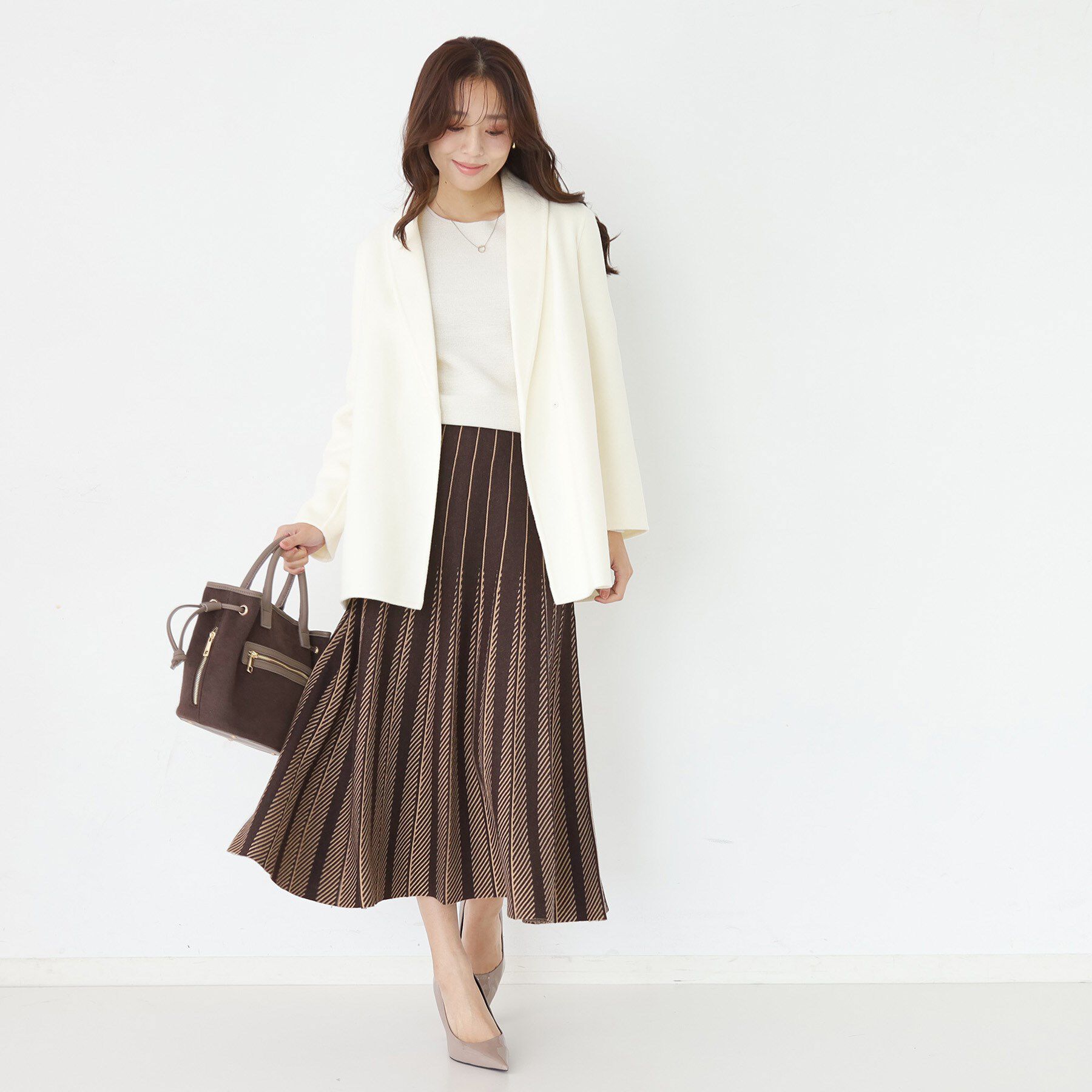 COUP DE CHANCE「【リバー仕立て／裏地無し】軽く羽織れるウールリバーコート」|ステンカラーコート|