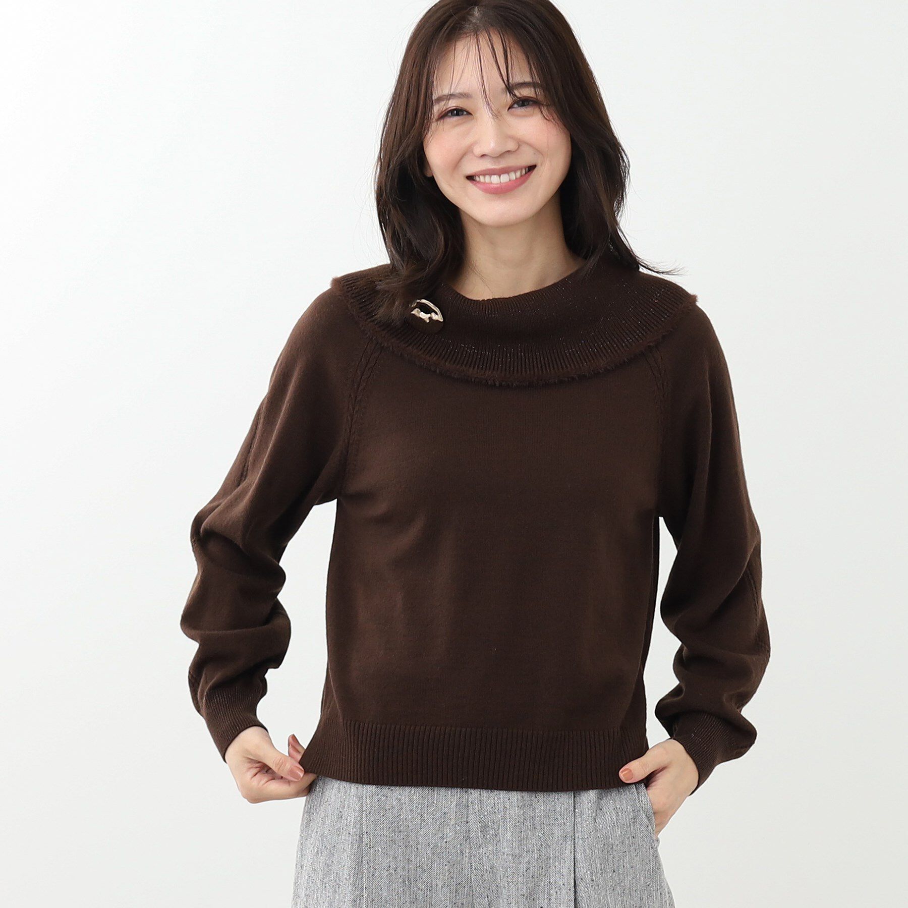 Reflect「【手洗い可】華やかオフタートルニット」|ニット・セーター|