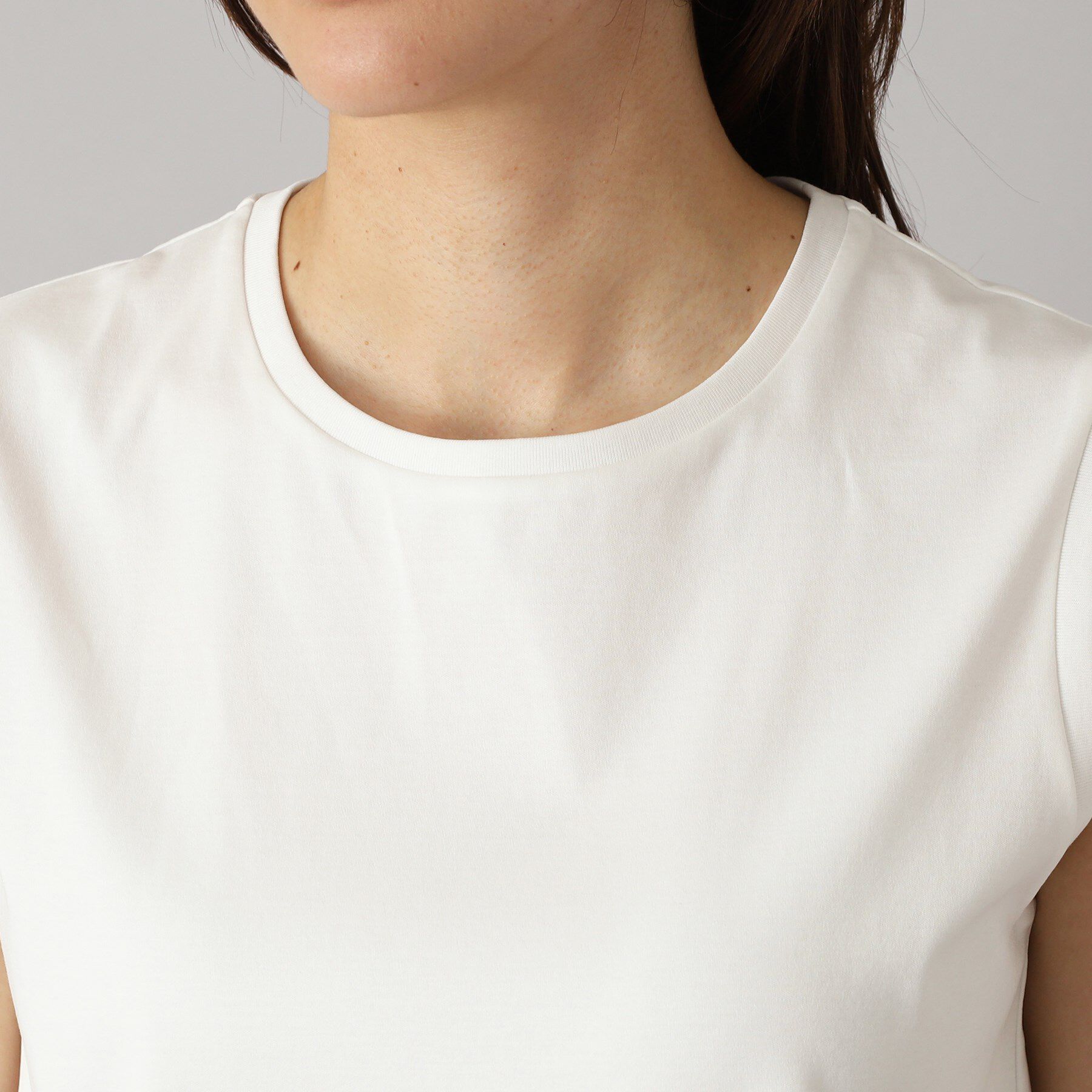 DRESSTERIOR「【接触冷感/抗菌防臭/消臭】アイスクリアコットンノースリーブT」|Tシャツ・カットソー|