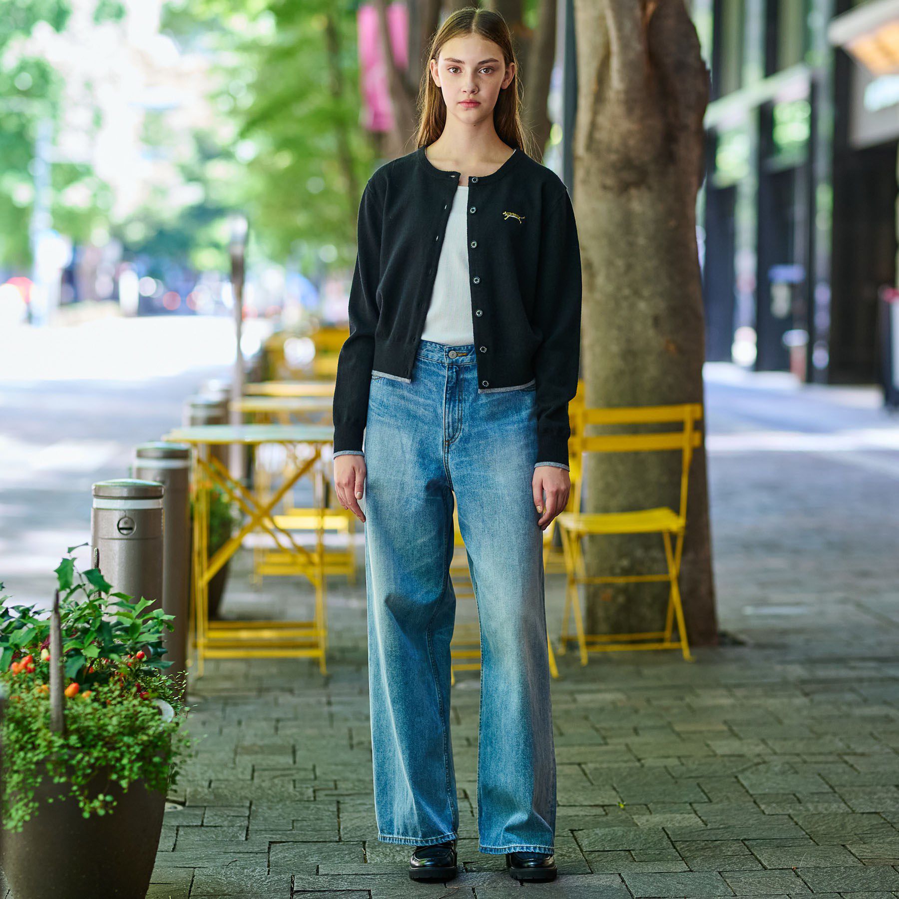 DRESSTERIOR「【CLASSY．12月号掲載】タイガーエンブロイダリークルーネックカーディガン」|カーディガン|