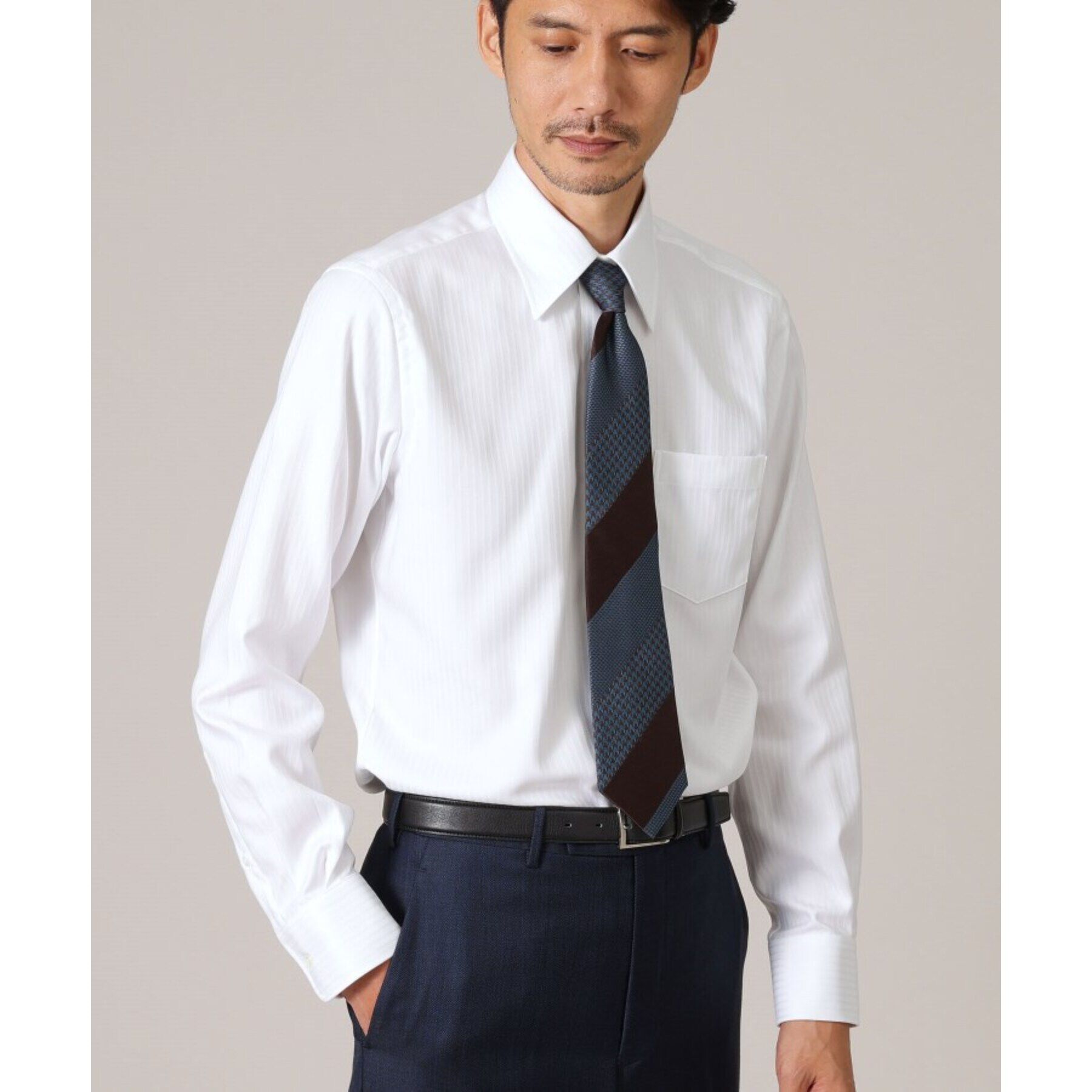 TAKEO KIKUCHI「ドビーストライプ ビジネス シャツ」|シャツ・ブラウス|