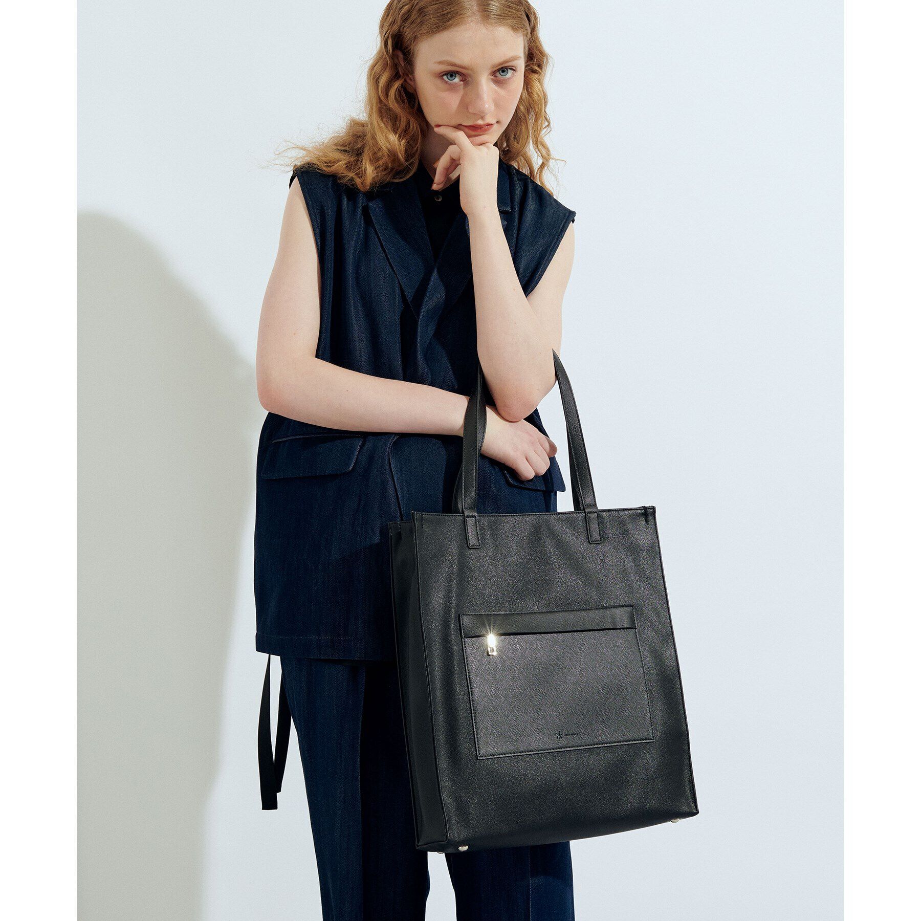 tk.TAKEO KIKUCHI「サフィアーノ2WAYトートバッグ」|トートバッグ|ﾌﾞﾗｯｸ(019)