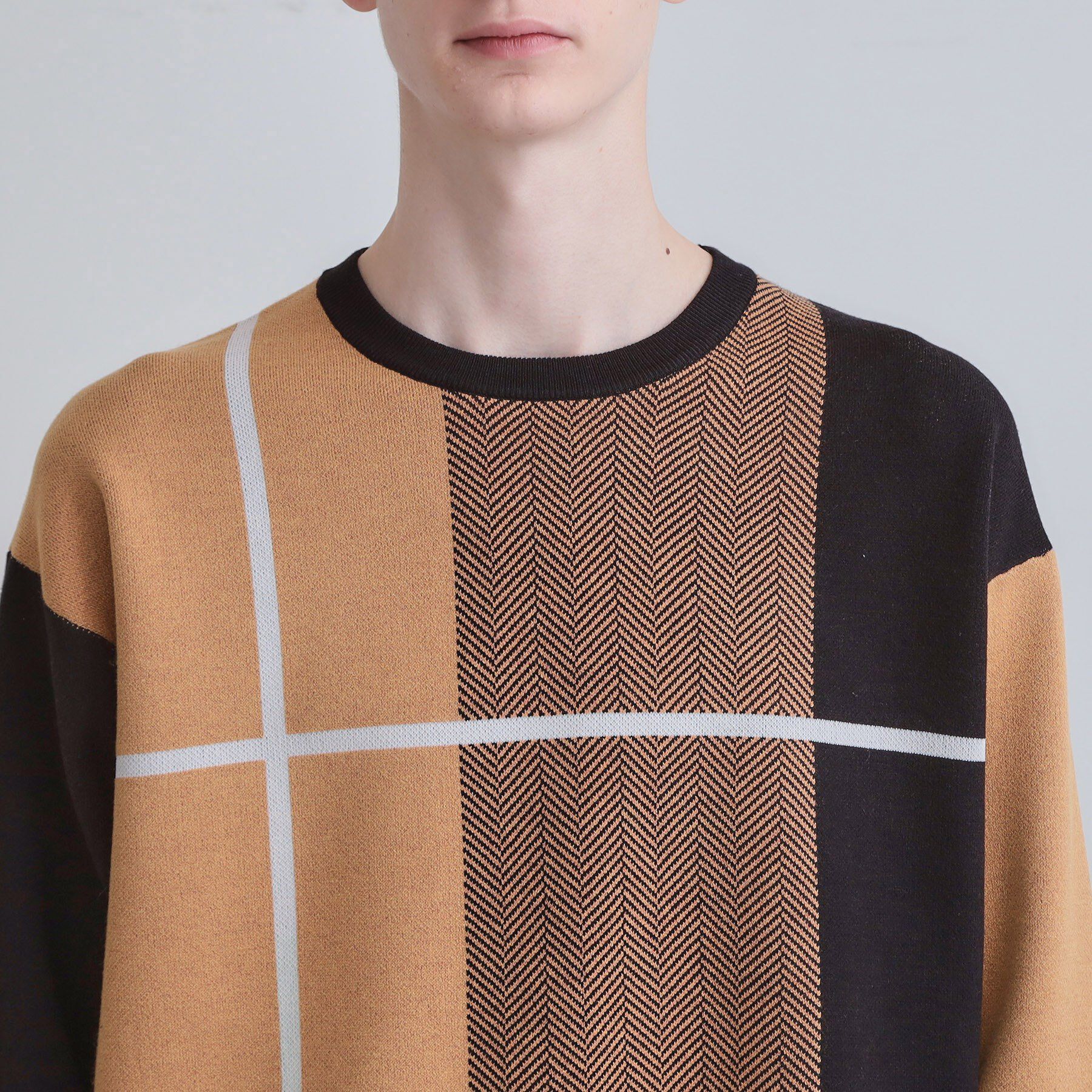 tk.TAKEO KIKUCHI「【洗える】クロスオーバーニット」|ニット・セーター|