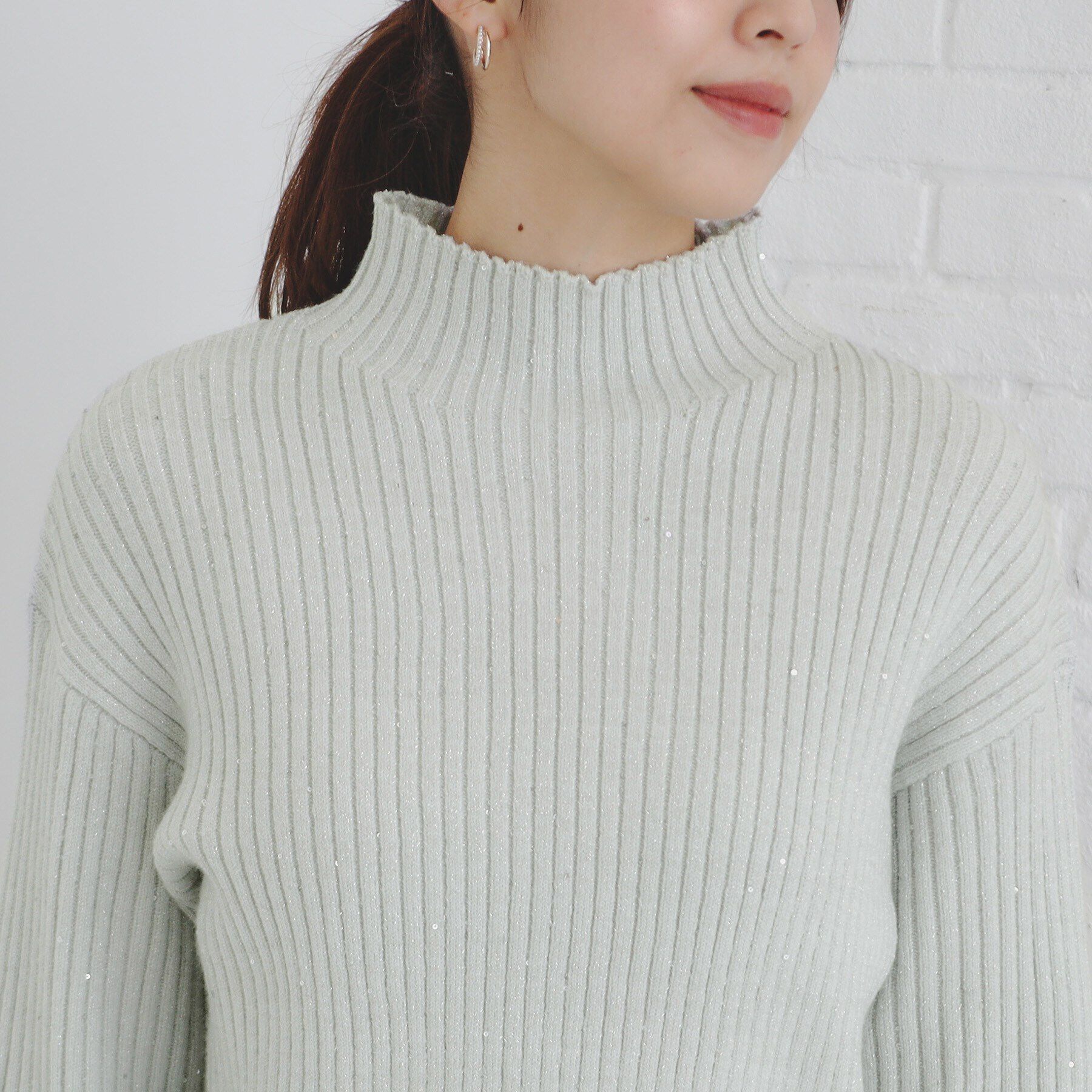 index「スパンコールリブニット【洗濯機洗い可】」|ニット・セーター|