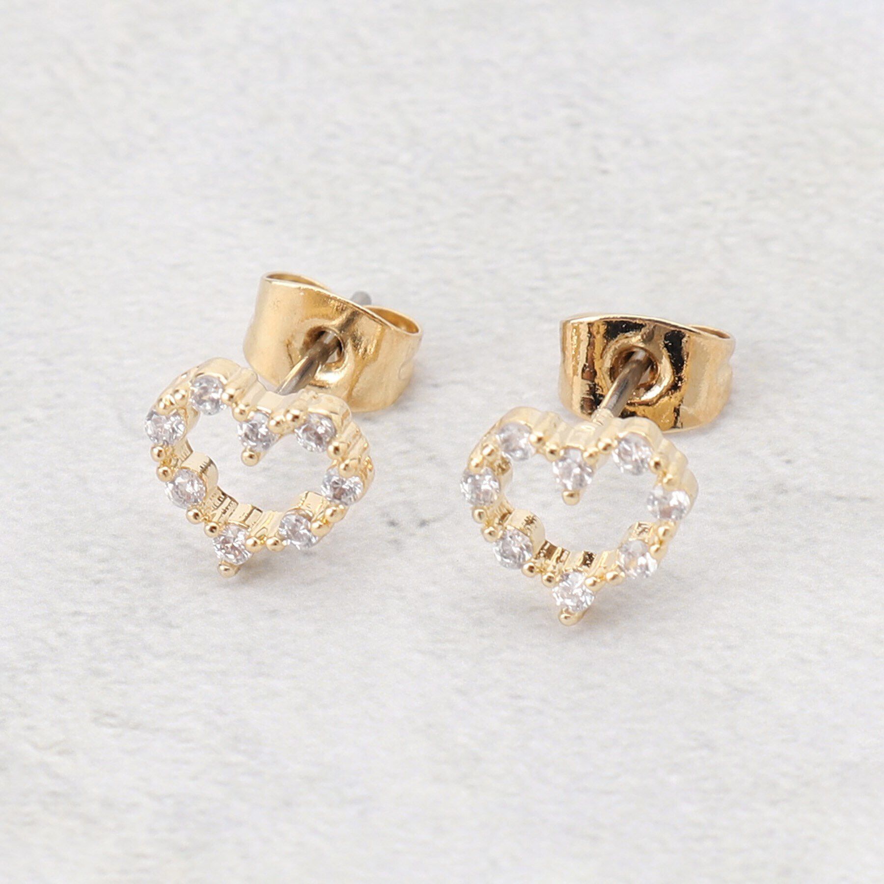 OPAQUE.CLIP「キラキラハートミニピアス」|ピアス|ゴールド(007)