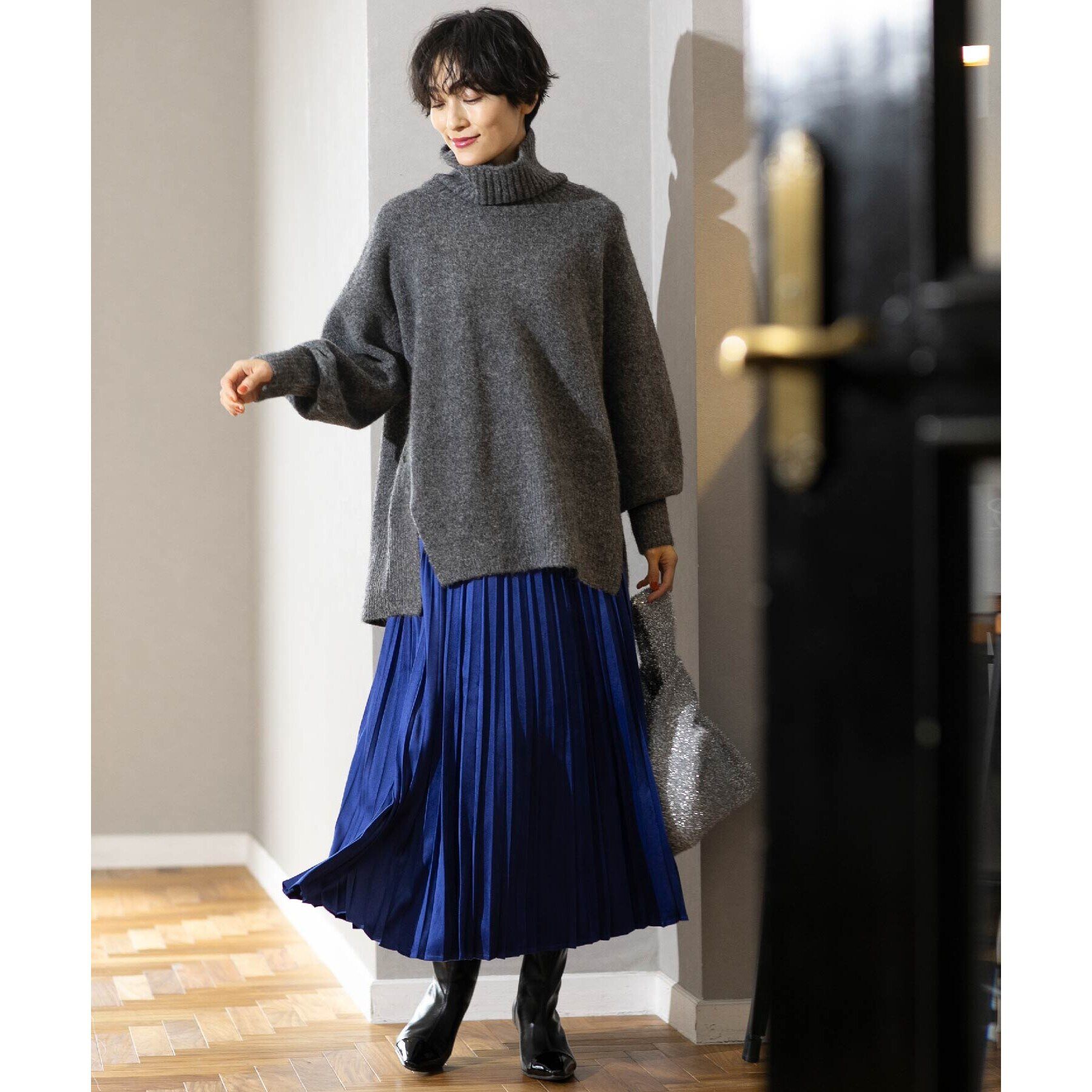 OPAQUE.CLIP「ミドルゲージハイネックニット【洗濯機洗い可】」|ニット・セーター|