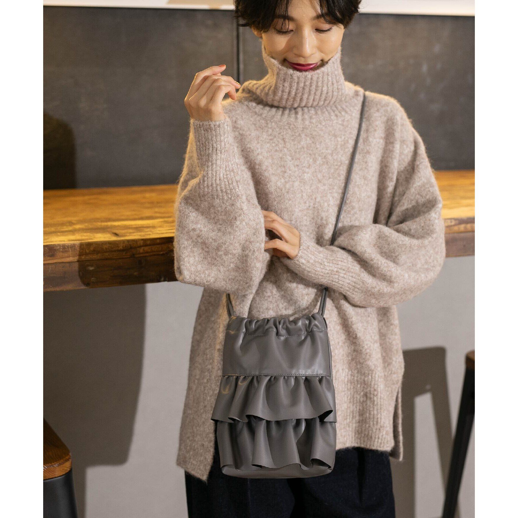 OPAQUE.CLIP「ミドルゲージハイネックニット【洗濯機洗い可】」|ニット・セーター|