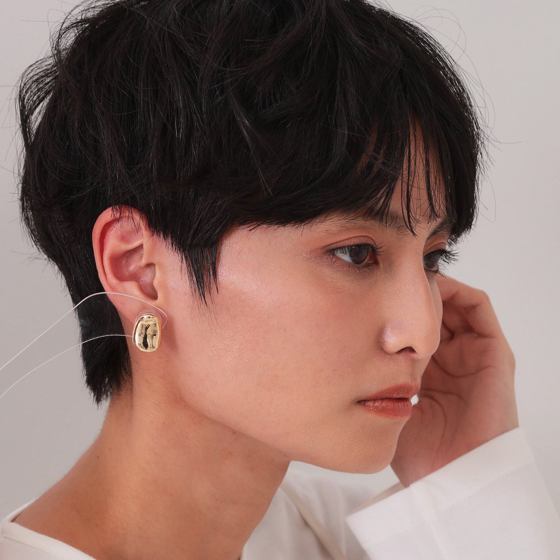 OPAQUE.CLIP「ビーンズメタルイヤリング」|イヤリング|