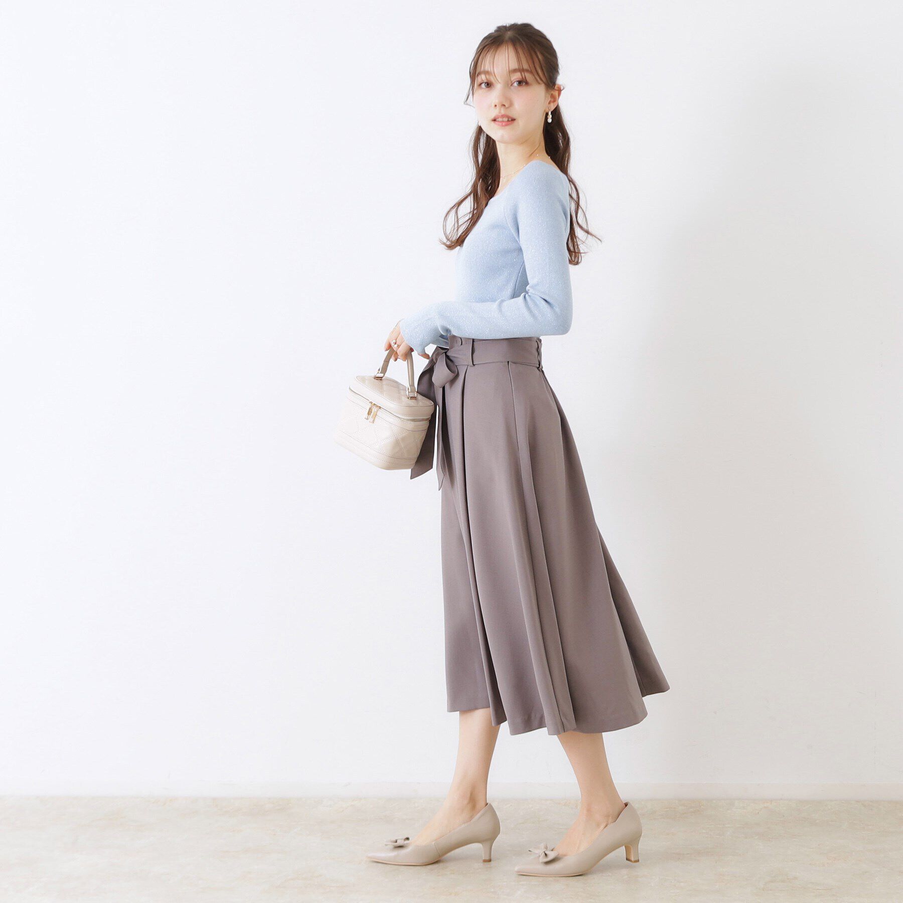 Couture broach「ラメ混ボートネックリブニットプルオーバー」|ニット・セーター|