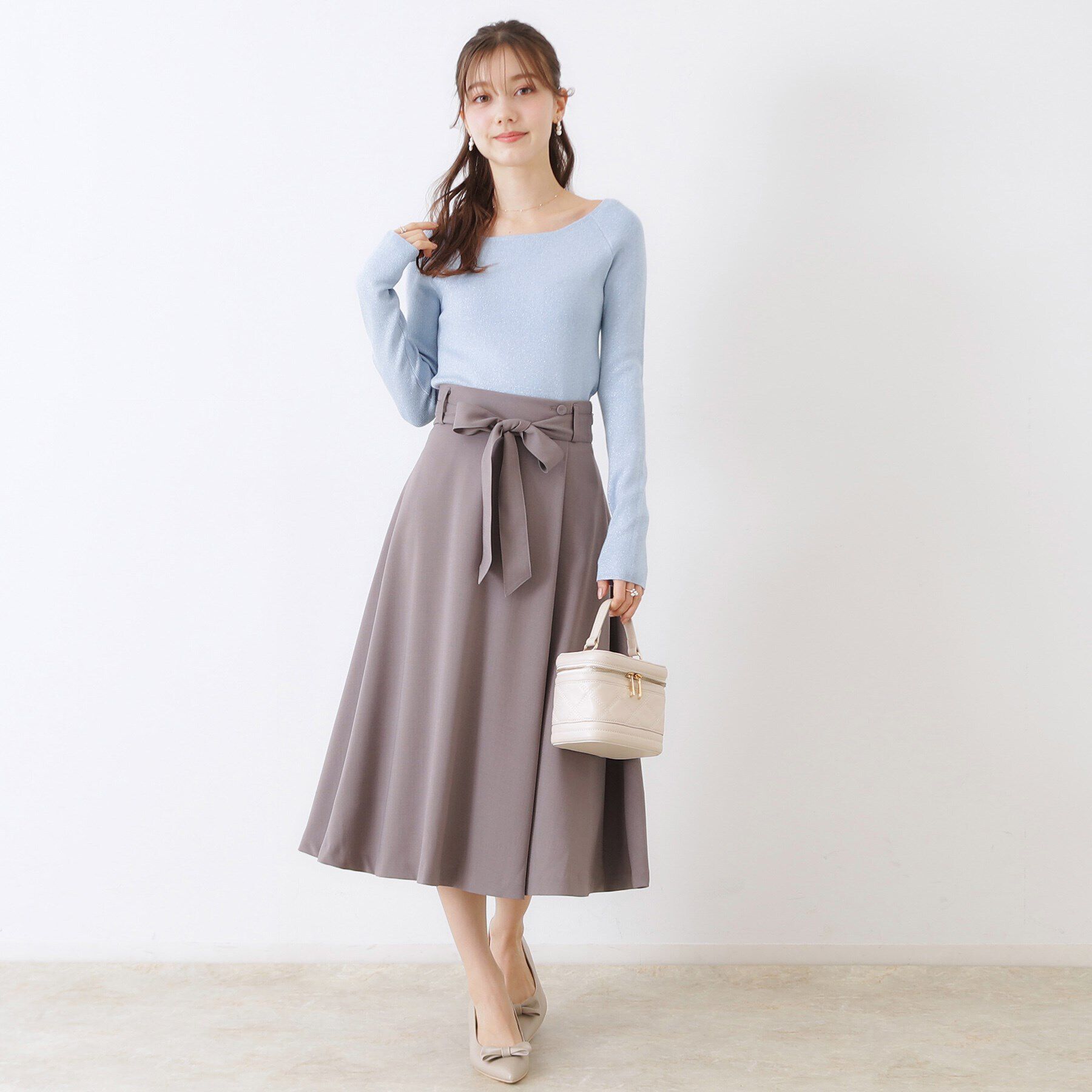 Couture broach「ラメ混ボートネックリブニットプルオーバー」|ニット・セーター|