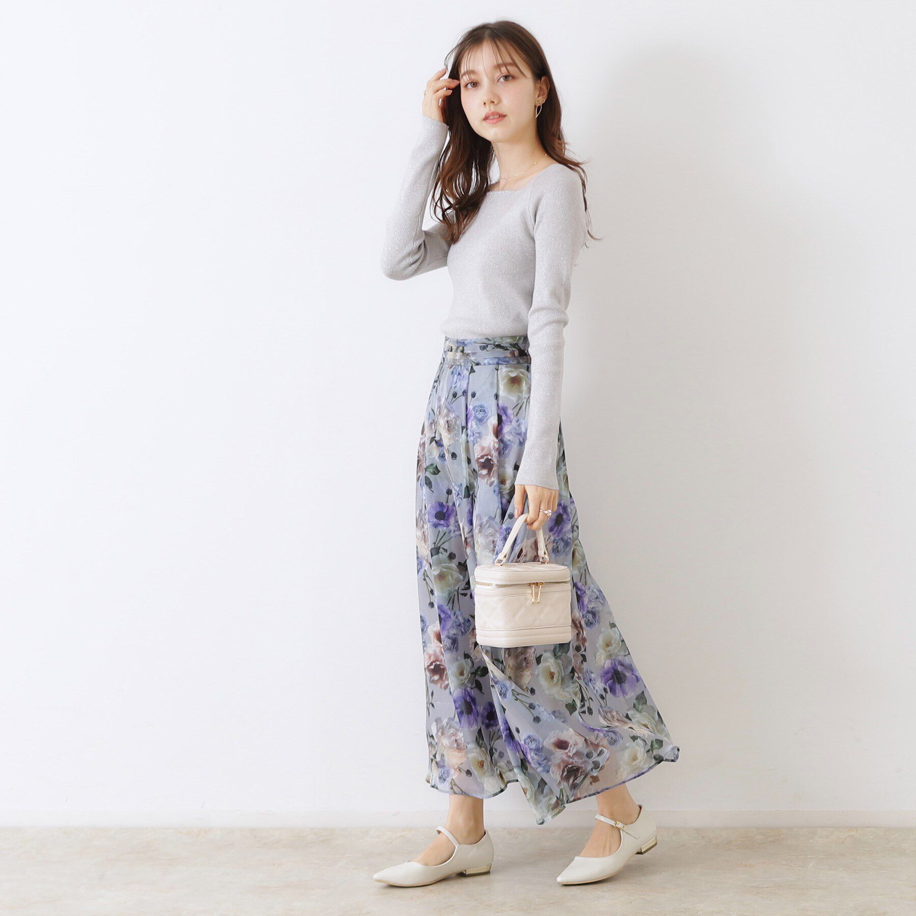 Couture broach「ラメ混ボートネックリブニットプルオーバー」|ニット・セーター|