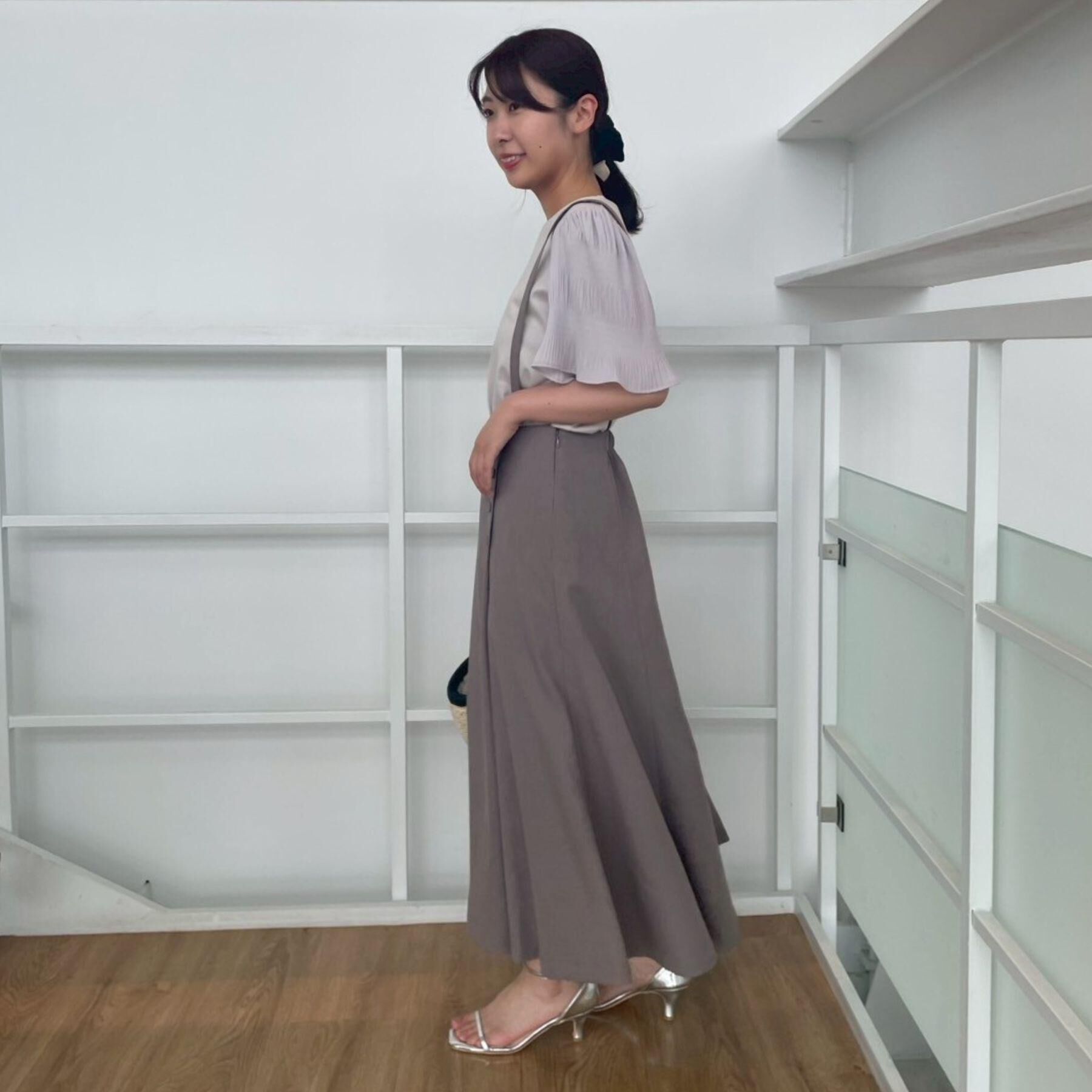 Couture broach「【接触冷感・UVカット・細見え】マジョリカシフォンスリーブトップス」|Tシャツ・カットソー|