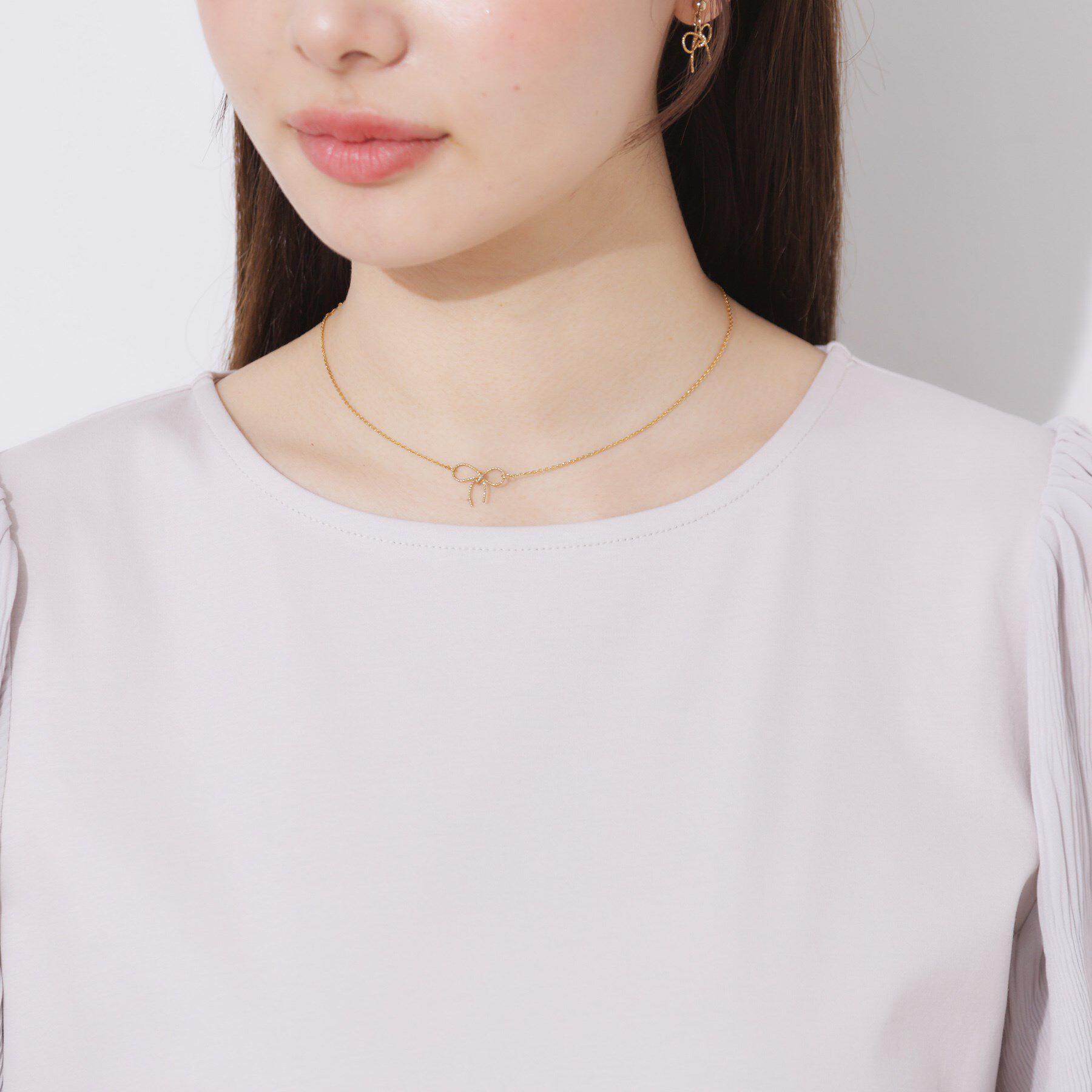 Couture broach「【接触冷感・UVカット・細見え】マジョリカシフォンスリーブトップス」|Tシャツ・カットソー|