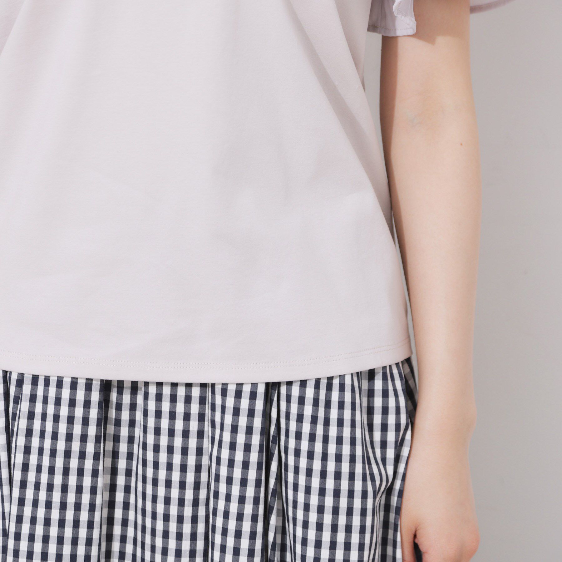 Couture broach「【接触冷感・UVカット・細見え】マジョリカシフォンスリーブトップス」|Tシャツ・カットソー|