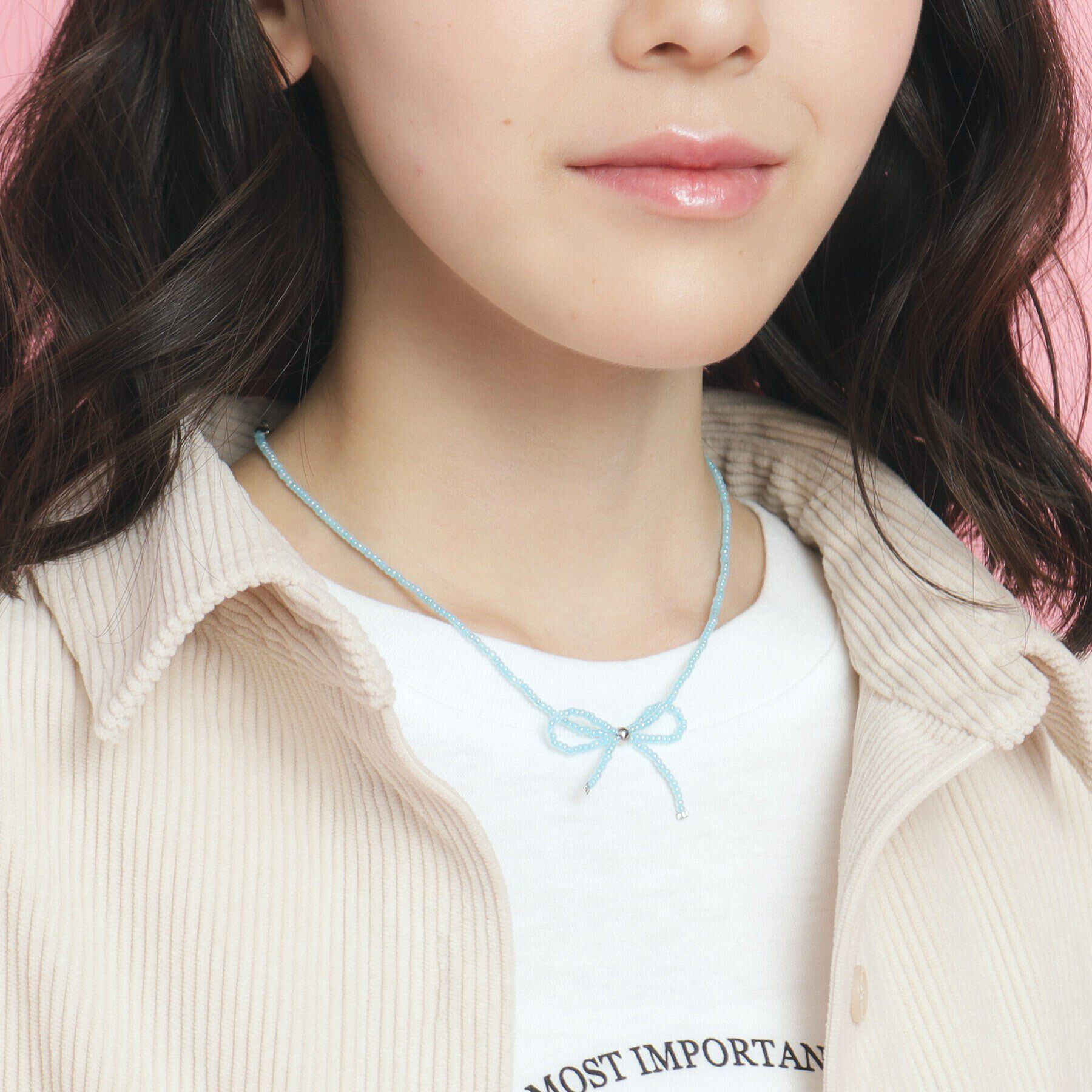 PINK-latte「ビーズネックレス」|ネックレス|