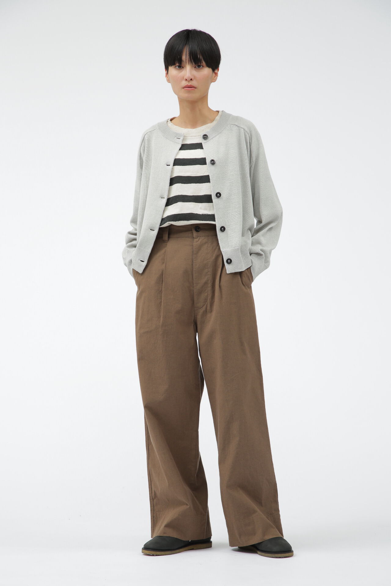 MHL.「COATED DRY COTTON」|カーディガン|