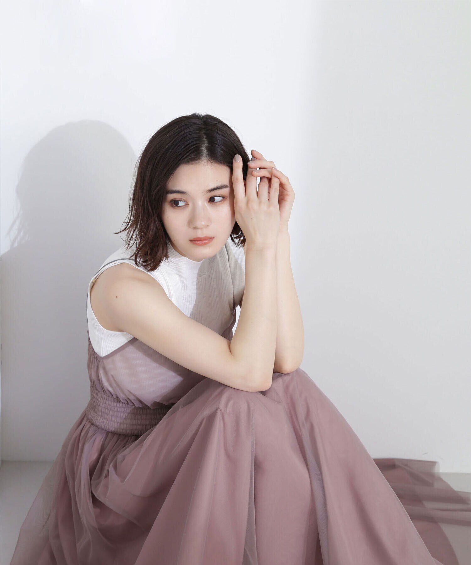  「ハイネックノースリーブリブニット」|ニット・セーター|