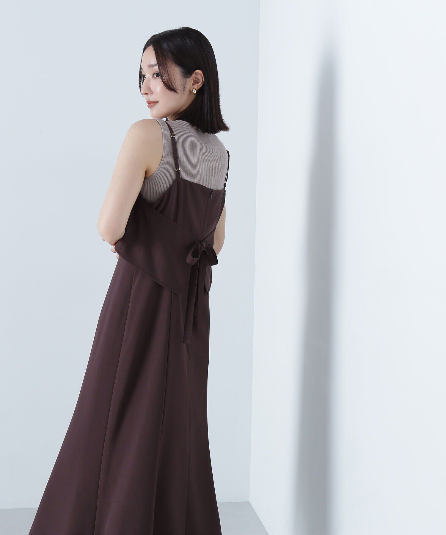  「ハイネックノースリーブリブニット」|ニット・セーター|