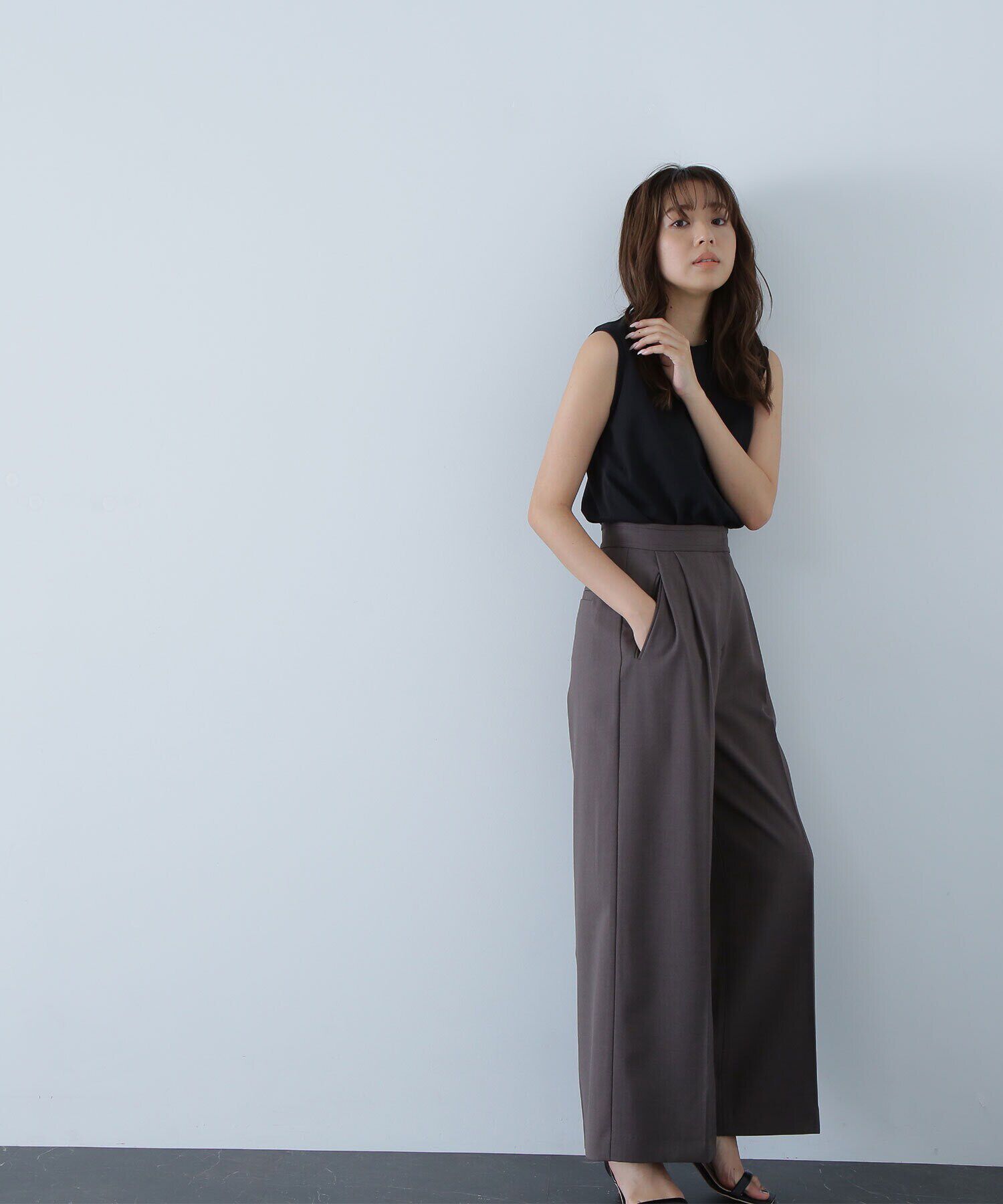  「メタルプレートノースリーブカットソー」|Tシャツ・カットソー|