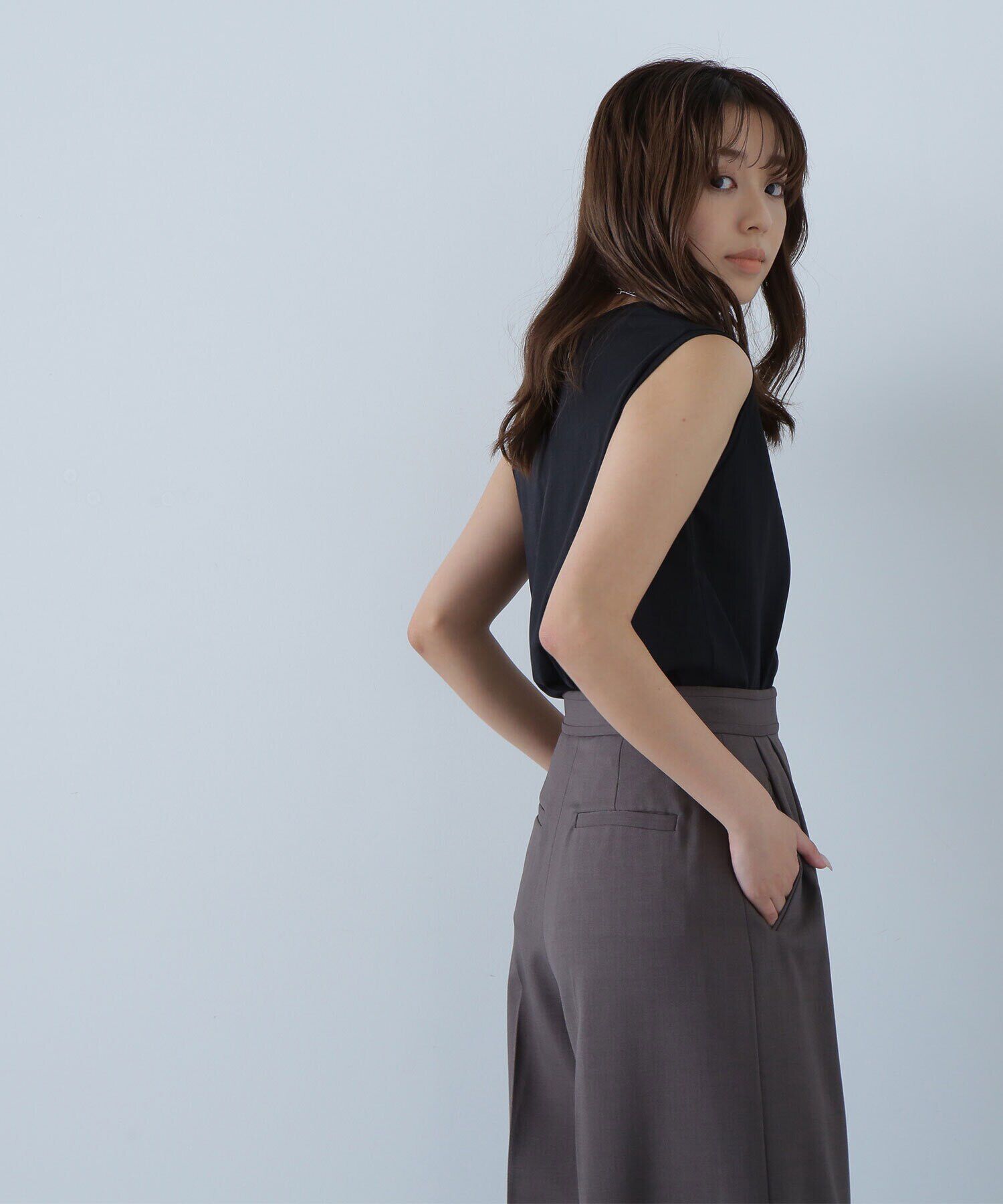  「メタルプレートノースリーブカットソー」|Tシャツ・カットソー|