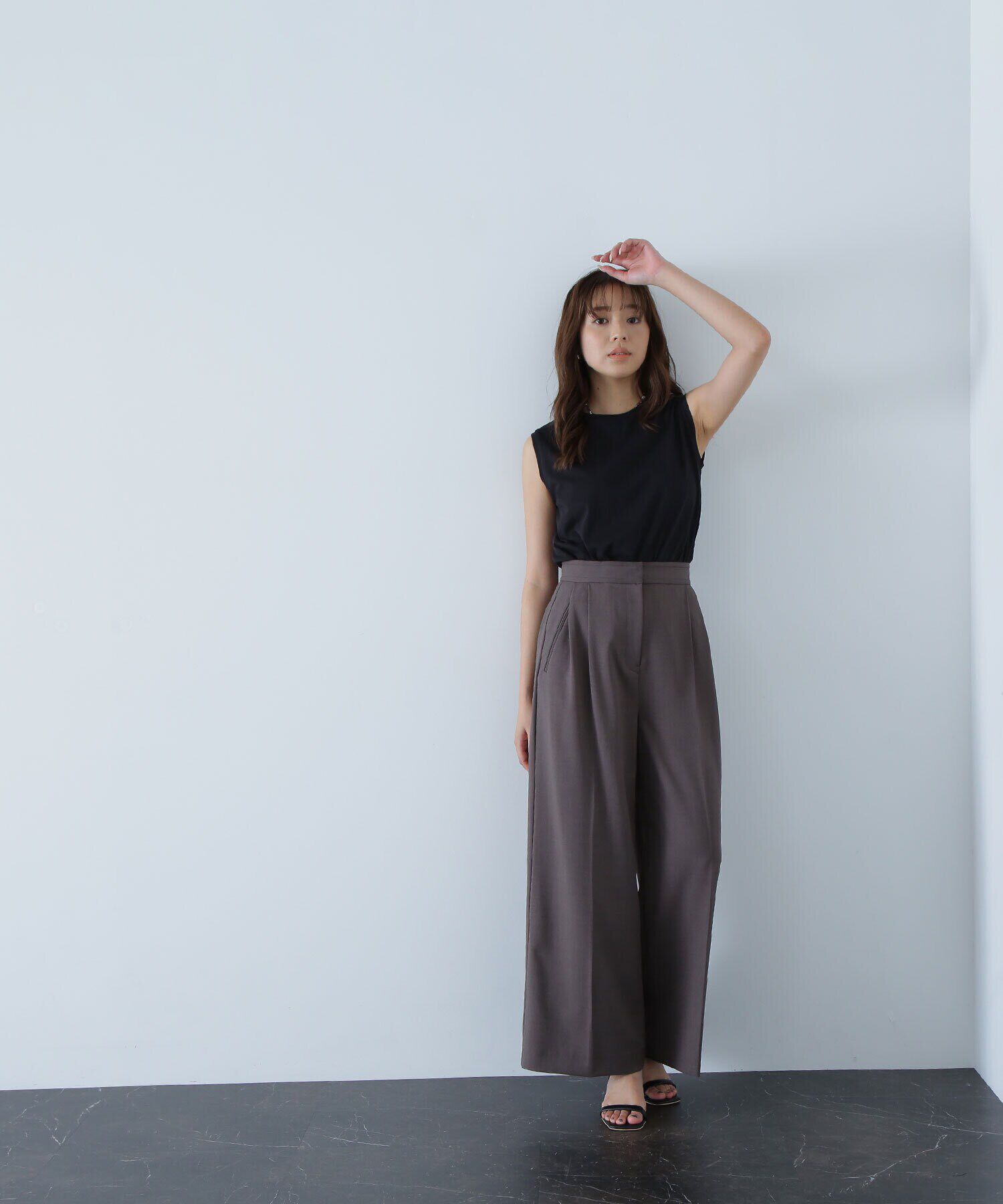  「メタルプレートノースリーブカットソー」|Tシャツ・カットソー|